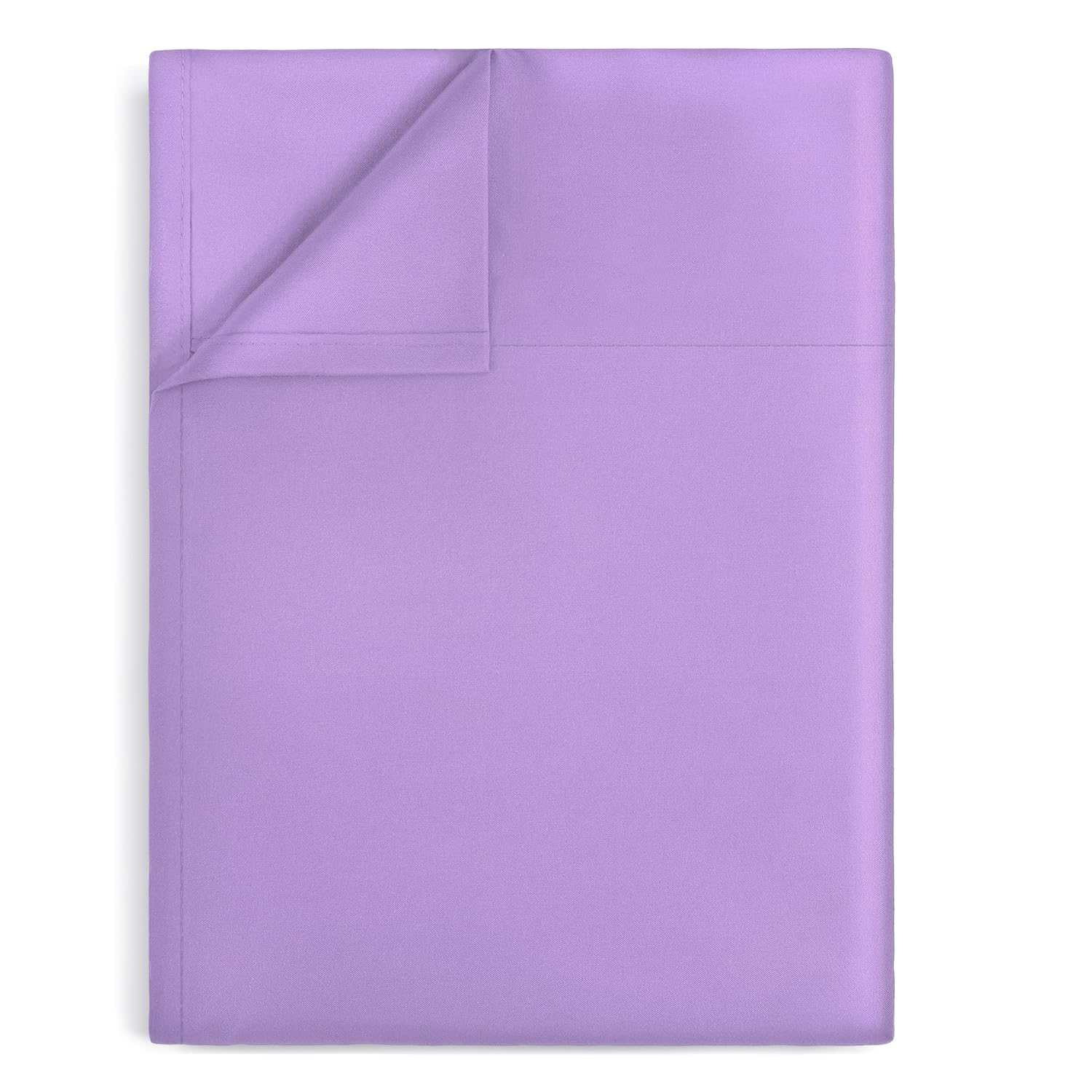 Lirex Light Purple Flat Sheet Twin,Ultra Soft & Breathable Brushed 1800 Microfiber, Hotel Quality Flat Sheet Sold Separately, Top Sheet for Bed (Light