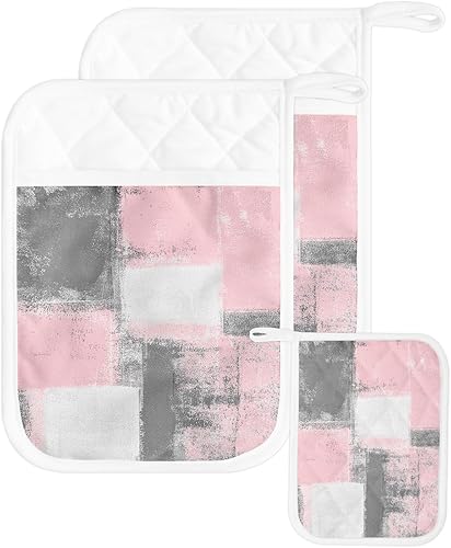 Graffiti Art - Juego de 2 agarraderas para cocina, antideslizantes y aislantes de calor, juego de agarraderas de tela de toalla con bolsillo,