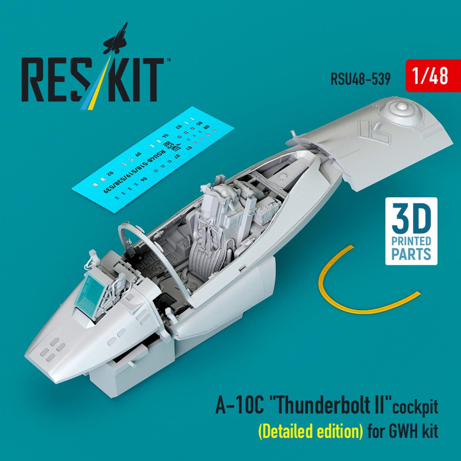 RSU48-0539 1/48 A-10C Thunderbolt II Cockpit Detailed Edition for GWH kit Reskit