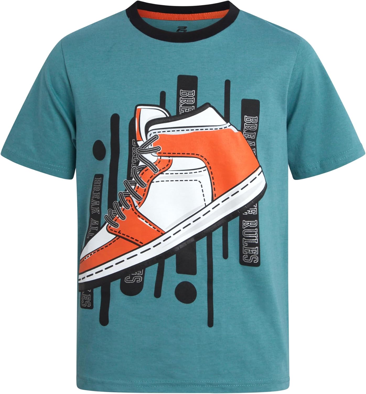 Pro Athlete Boys Athletic Shirts - 4 Pack Soft Cotton Blend Active Performance Crew Neck Short Sleeve Graphic Tees