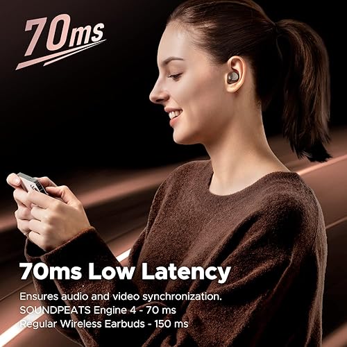 Miniatura 6 de SoundPEATS Auriculares inalámbricos, auriculares estéreo Engine4 HiFi coaxiales duales dinámicos, auriculares Bluetooth 5.3 de alta fidelidad,