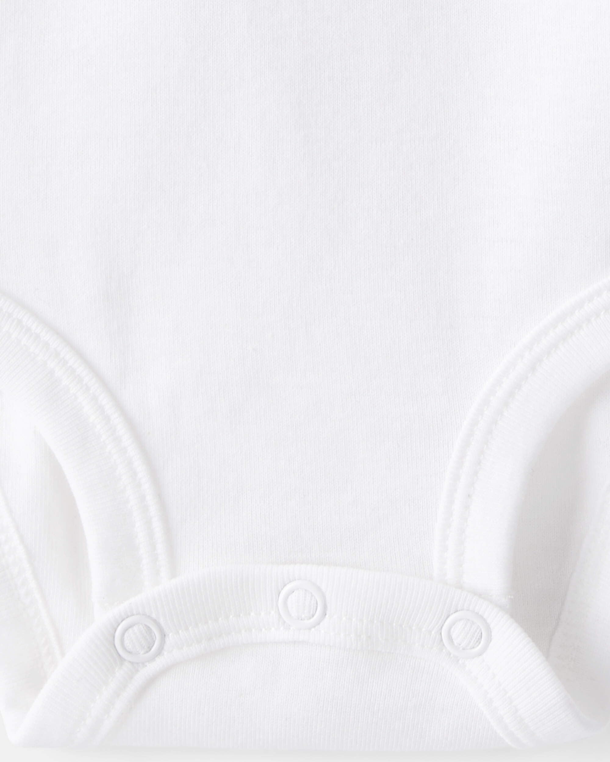 Carter's Baby Boys 4-pak body z długim rękawem (White Solids, Newborn), Białe substancje stałe, Neugeboren (Pack of 4)