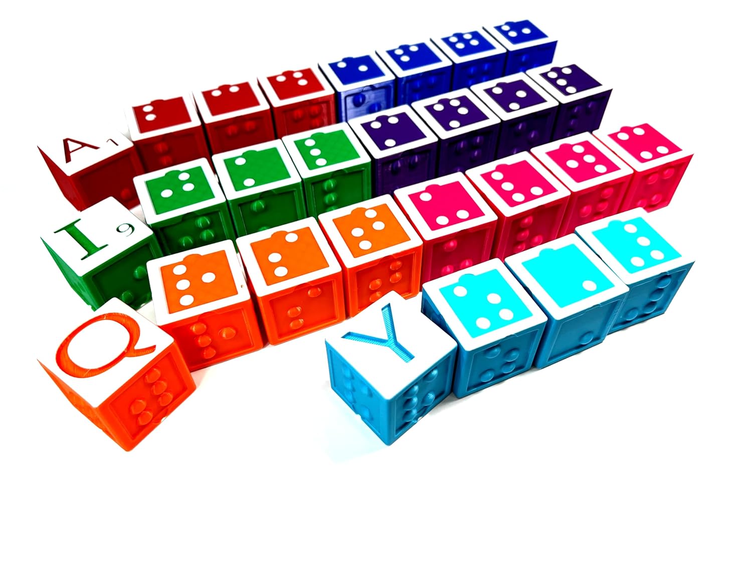 Braille Alphabet and Number Toy Blocks (English)