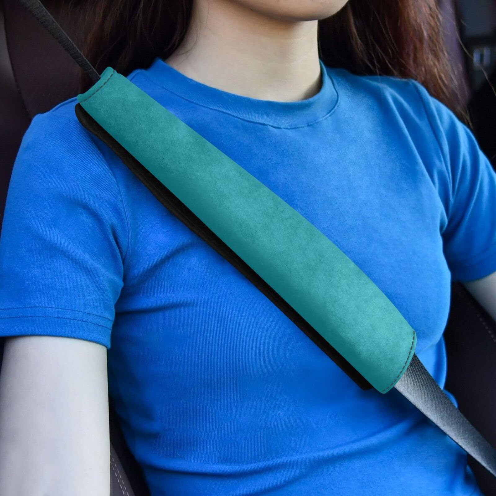 Jeiento Peacock Car Seat Belt Pad Covers - 2 Pack, Universal Fit, Soft & Adjustable