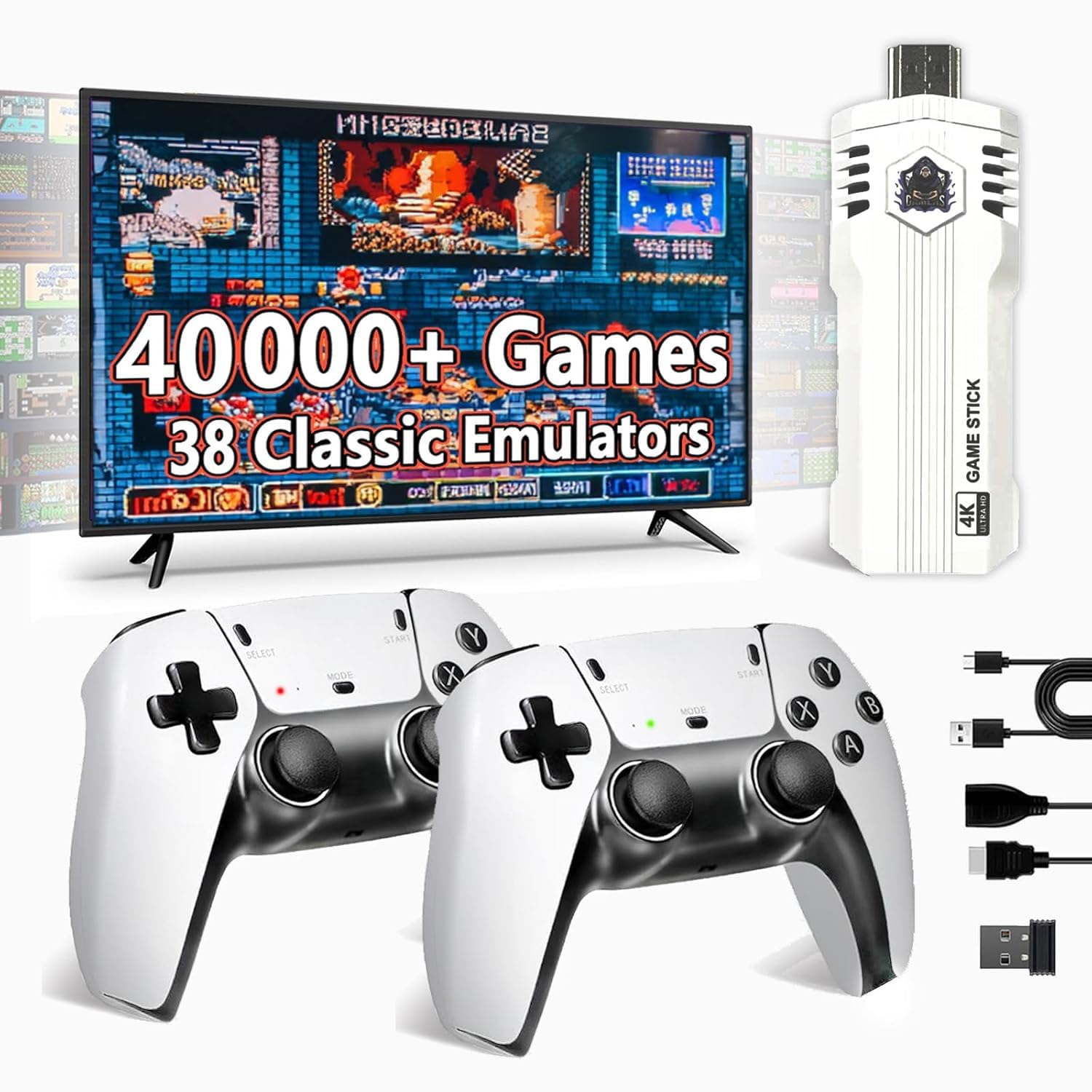 Amazon.co.jp: レトロゲームスティックプロをアップグレード、40000