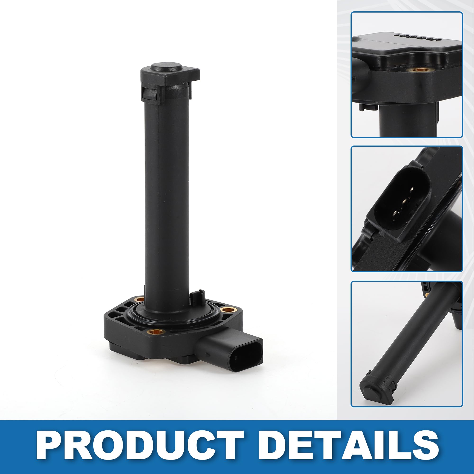 A ABSOPRO Sensor De Nivel De Aceite Del Motor No.12617607909 Sensor De Nivel De Aceite Para Bmw 525Xi E60 2006-2007 L6 3.0L Sedán Plástico Metal Negro