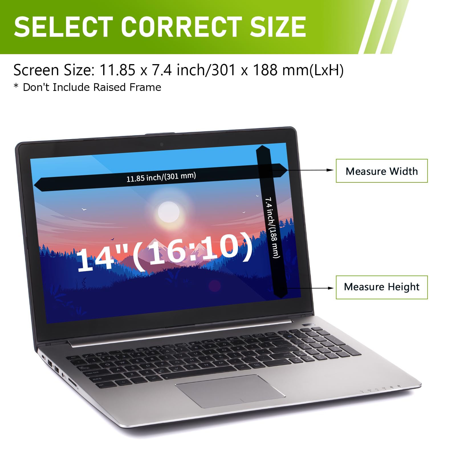 Filtro Privacy Per Laptop 14 Pollici - Anti Luce Blu, Antiriflesso, Rimovibile, Per Schermi 16:9 - Foto 11