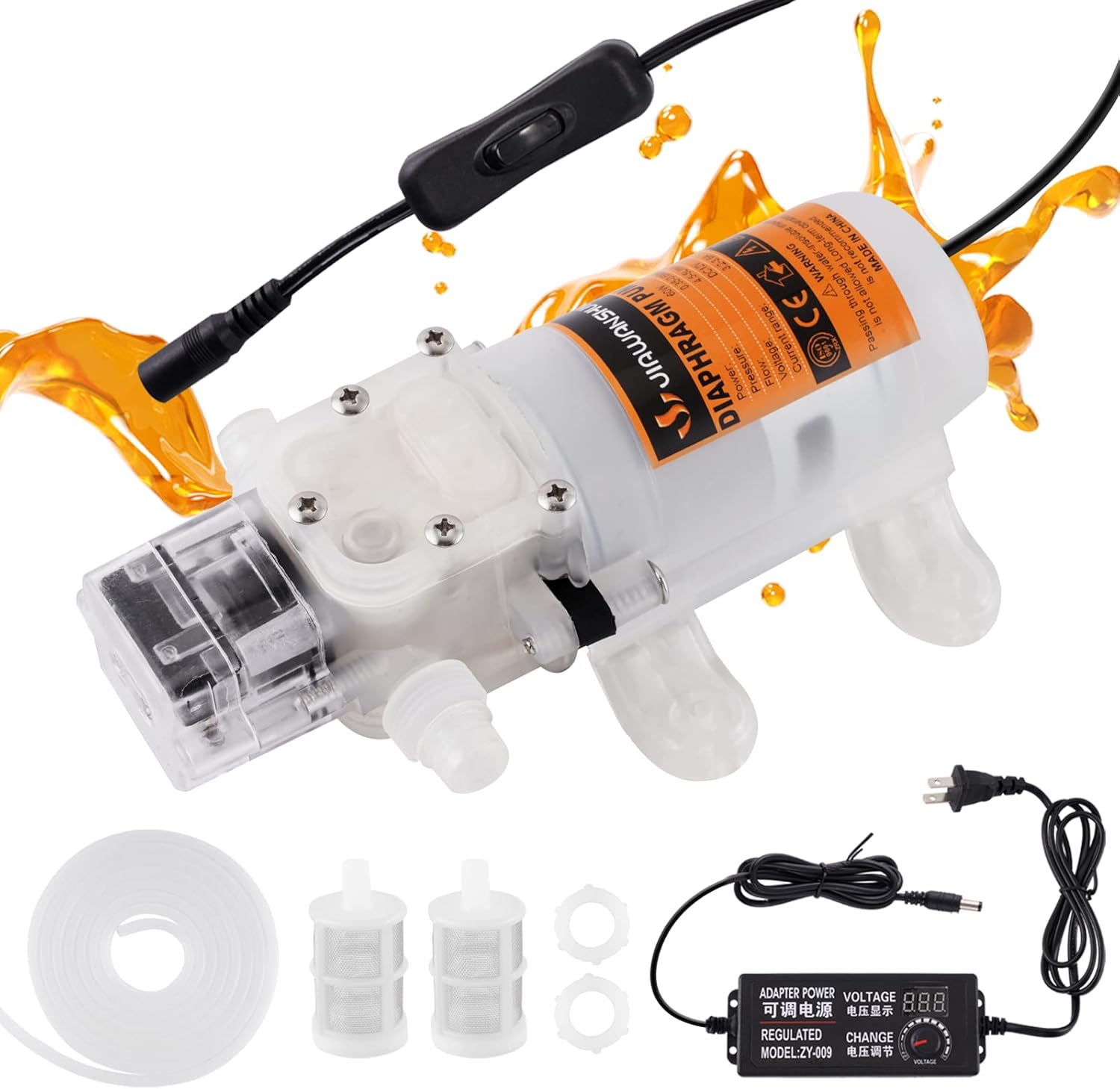 JIAWANSHUN Household Electric Wine Transfer Pump 110V Food Grade Self