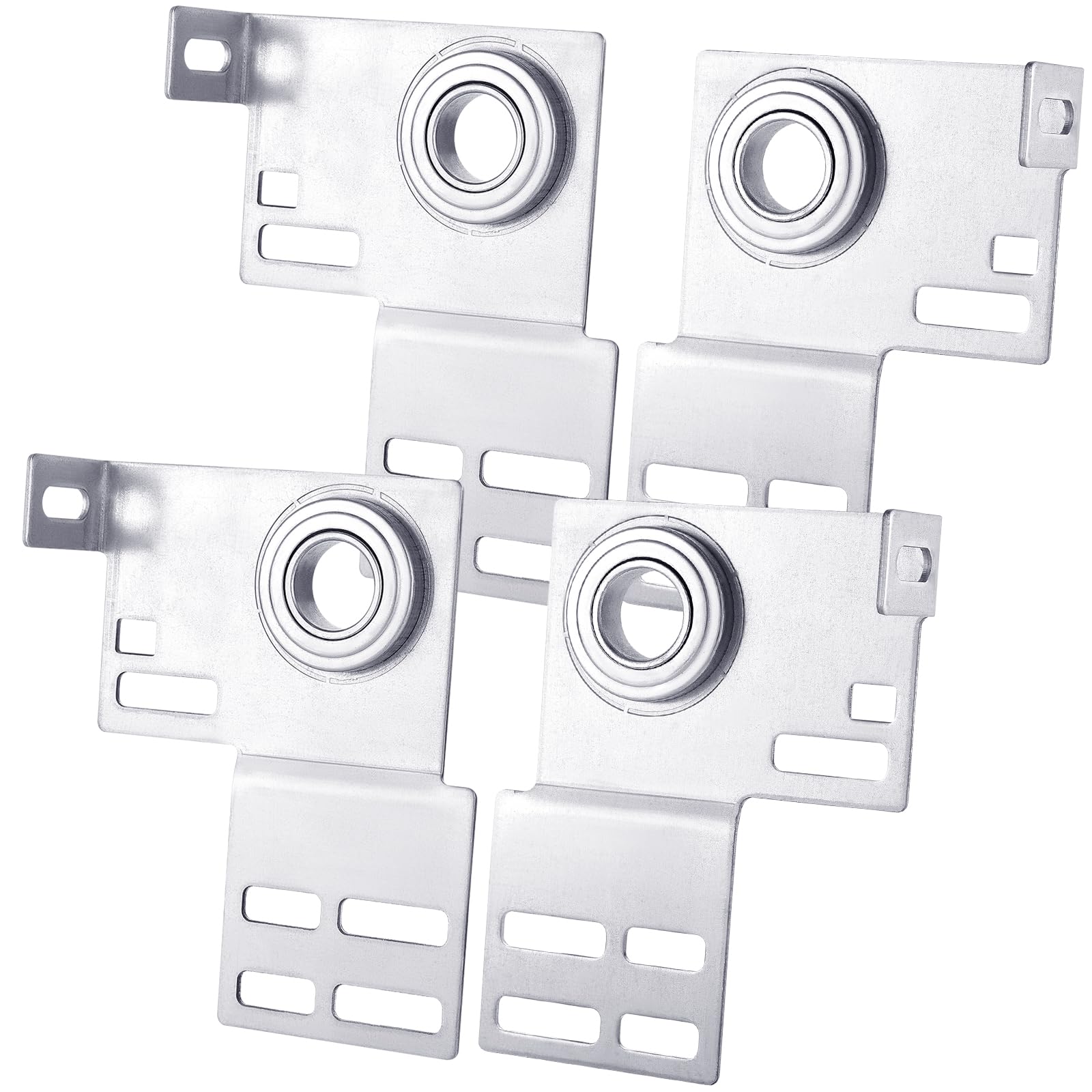 Gisafai 4 Pcs Garage Door Track Bracket 3 3/8 Inch Garage Door Parts Torsion Spring Bracket Residential Brackets Track Wood or Steel Doors for 2" Track Doors