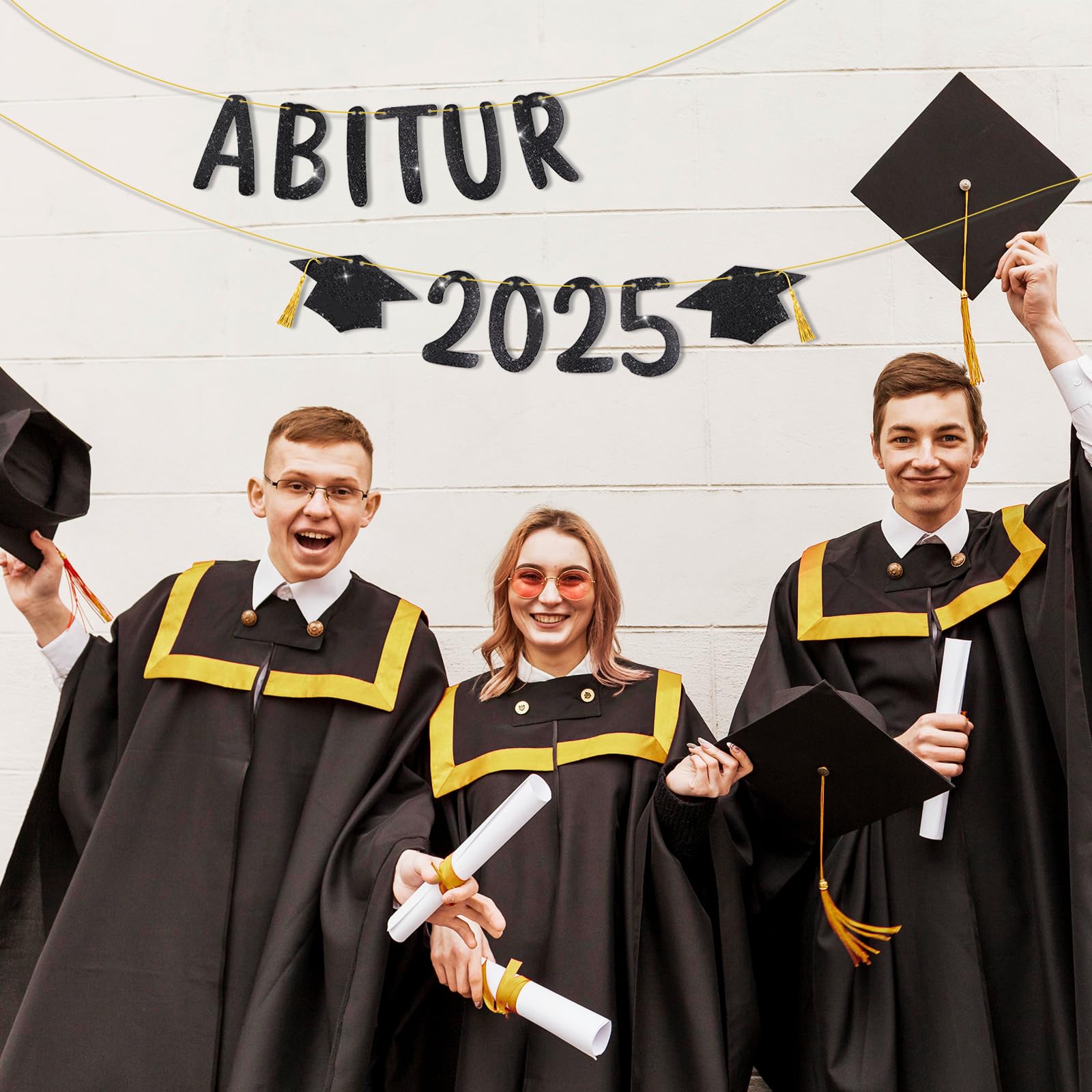 ABI 2025 Graduation Deko – Girlande Mit Absolventenhut Für Abitur & Abschlussfeier