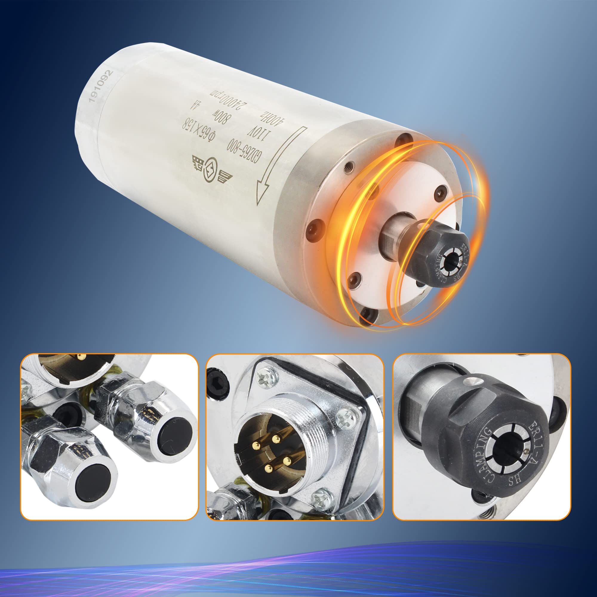 Replacement Router Motor Snapklik.com : CNC Router Motor 08KW 800W Water Cooled Spindle Motor ...