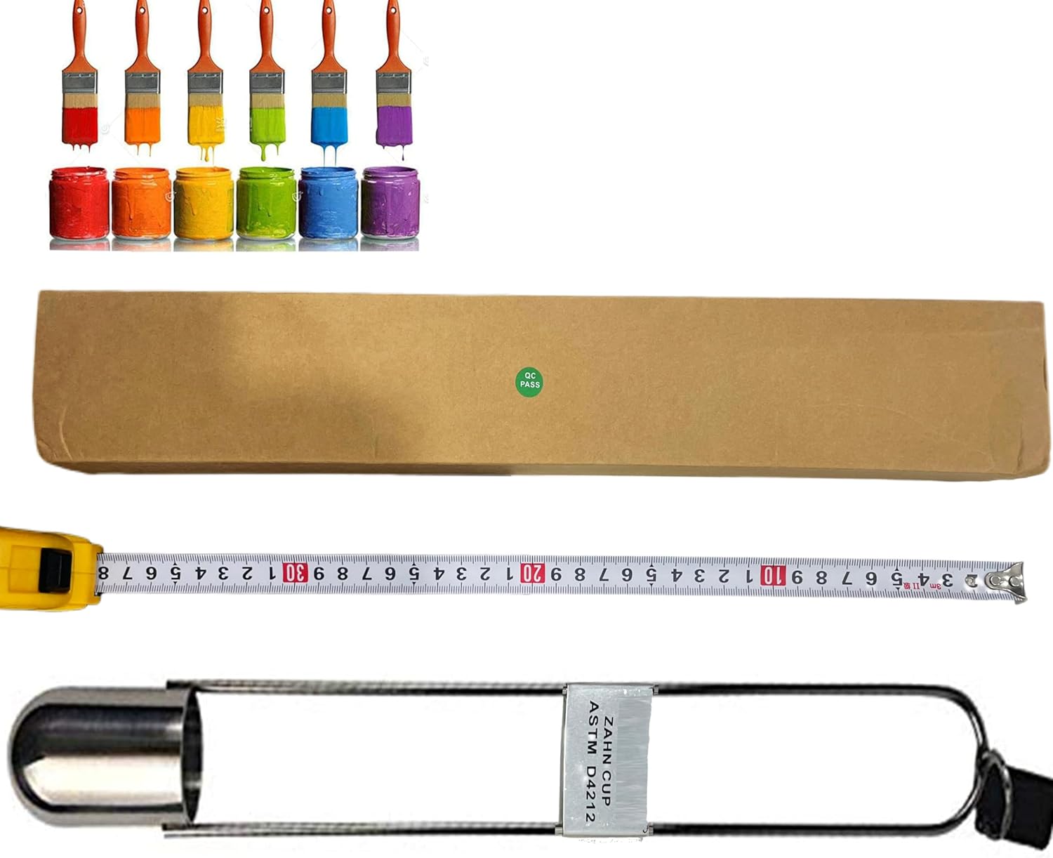 Zahn Viscosity Dip Cups Viscometer Zahn Cup with Range 20cSt to 250cSt Aperture 2.7 mm Application Thin Oil Mixed Paint Varnish ASTM D4212 Standard