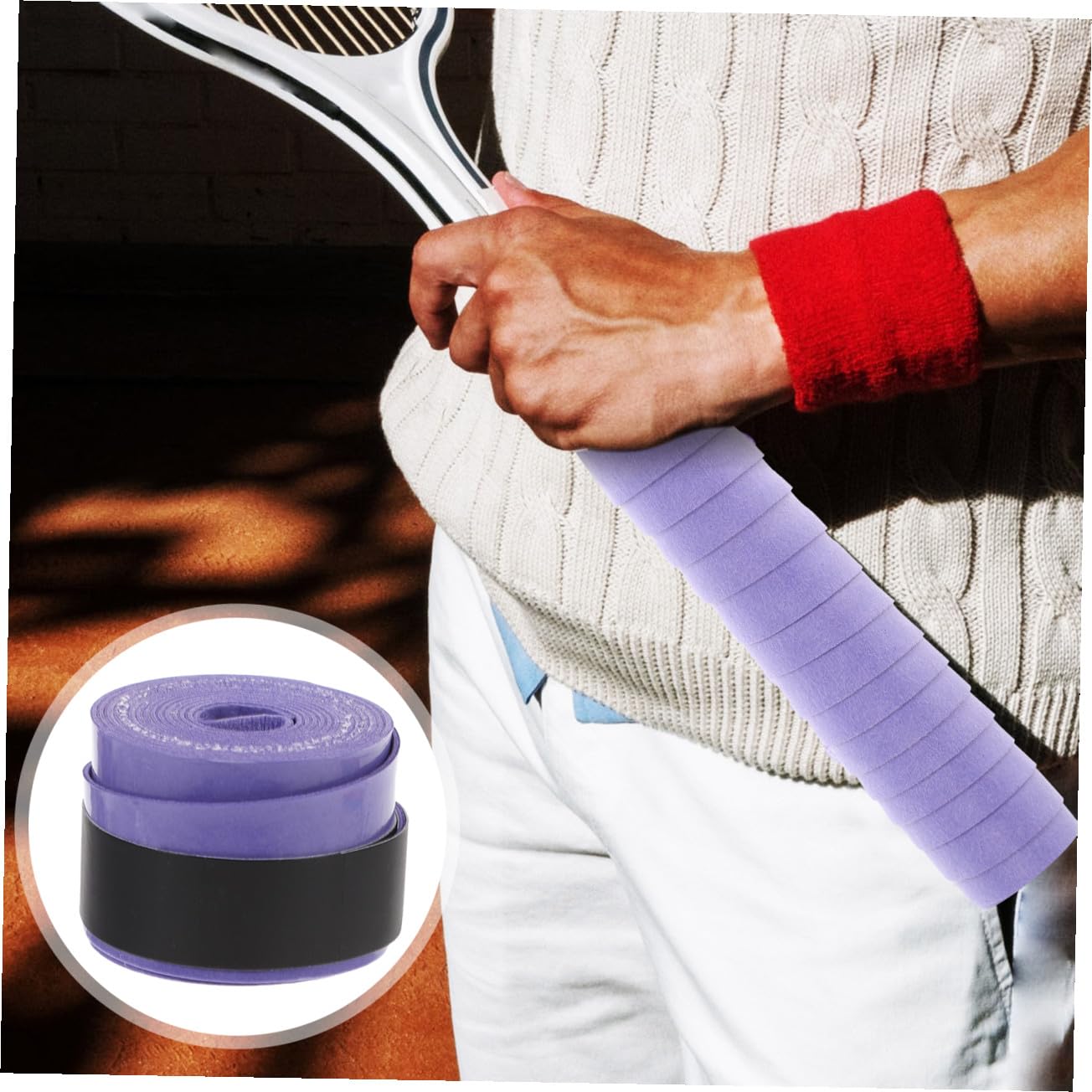 Mikikit Fascia Antisudore Fasce Antisudore per Racchette Grip Anti-Sudore per Racchette da Tennis Grip Assorbente per Racchette da Tennis Grip per Racchette da Badminton Grip per