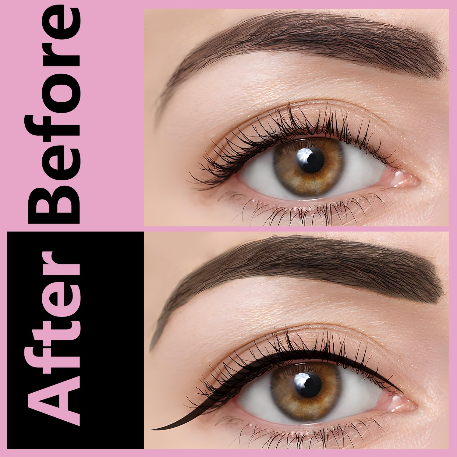 Microblading kredka do brwi, ołówek do brwi, Dual Ended Microblading z 4 mikrowidelcami, wodoodporny, trwały, do tworzenia naturalnych brwi (B)
