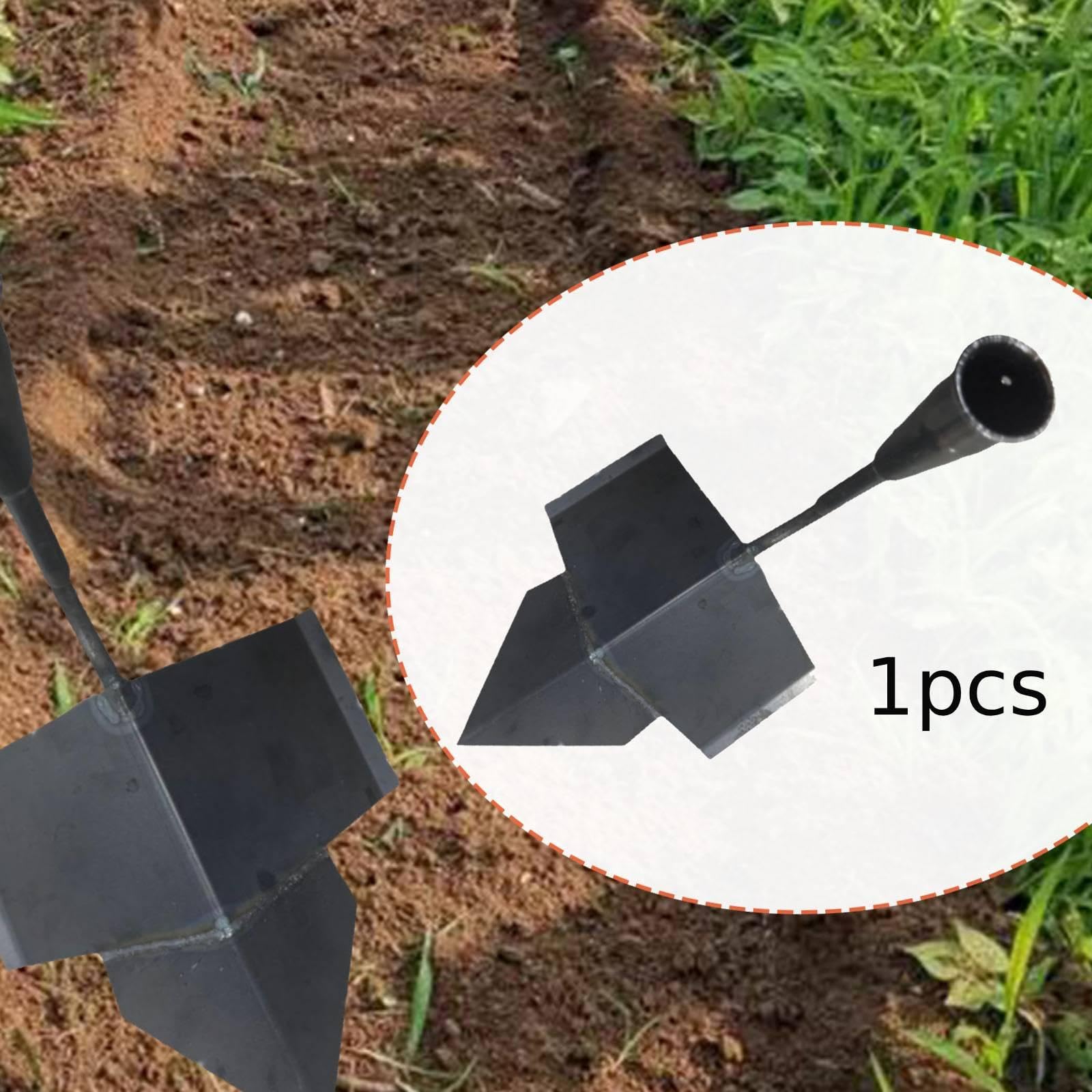 Houe de Jardin Manuelle, Tête de Houe Triangulaire en Acier, Construction Compacte en Fer, Adaptée Au Labour des Petits Jardins.