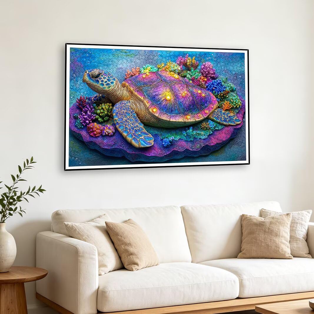 Puzzle 1500 Pièces Adultes, Puzzle 1500 Pieces Tortue de Mer, Cadeau -2926