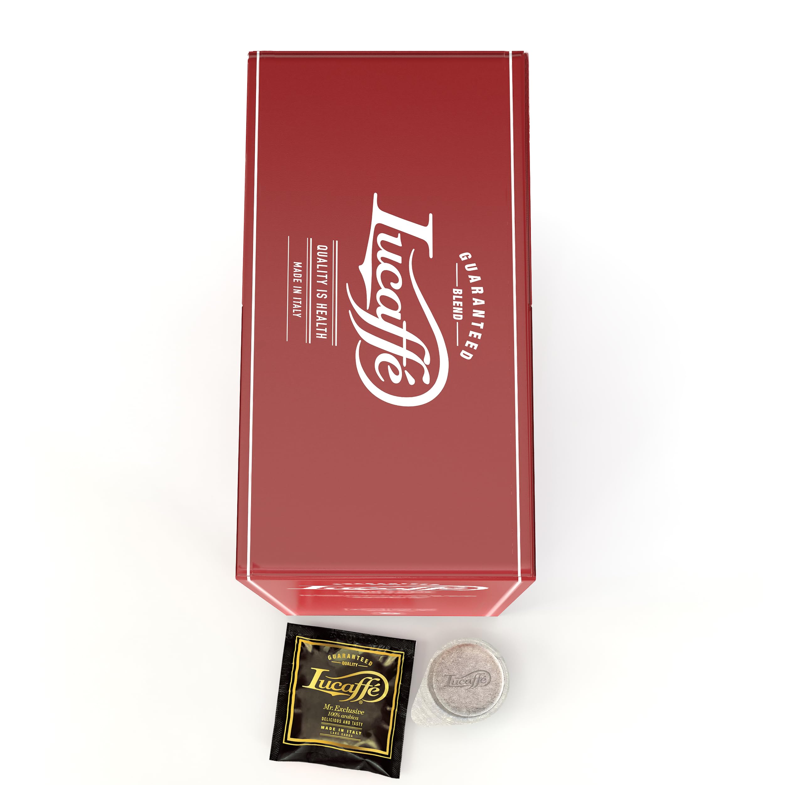 Lucaffè - 150 Kaffeepads 44 mm, Mr. Exclusive 100% Arabica, ESE Kaffee Pads Kaffeemaschine | Premium Mischung for Italienische Espresso |Mittlere Röstung