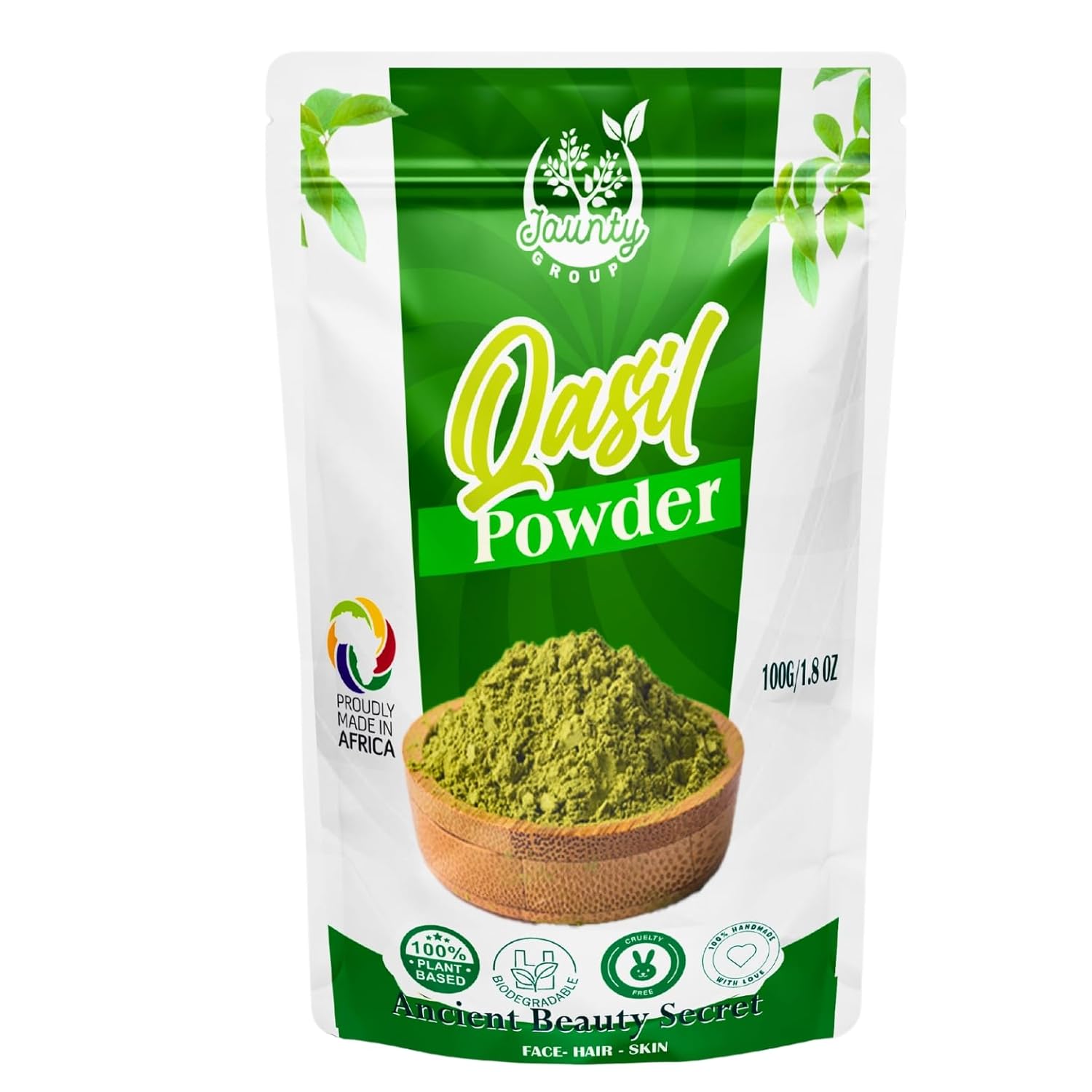 Jaunty Qasil Powder 100 Grams | 3.5 oz Ancient Somali Beauty Secret – Plant Based Mask Natural Deep Cleansing