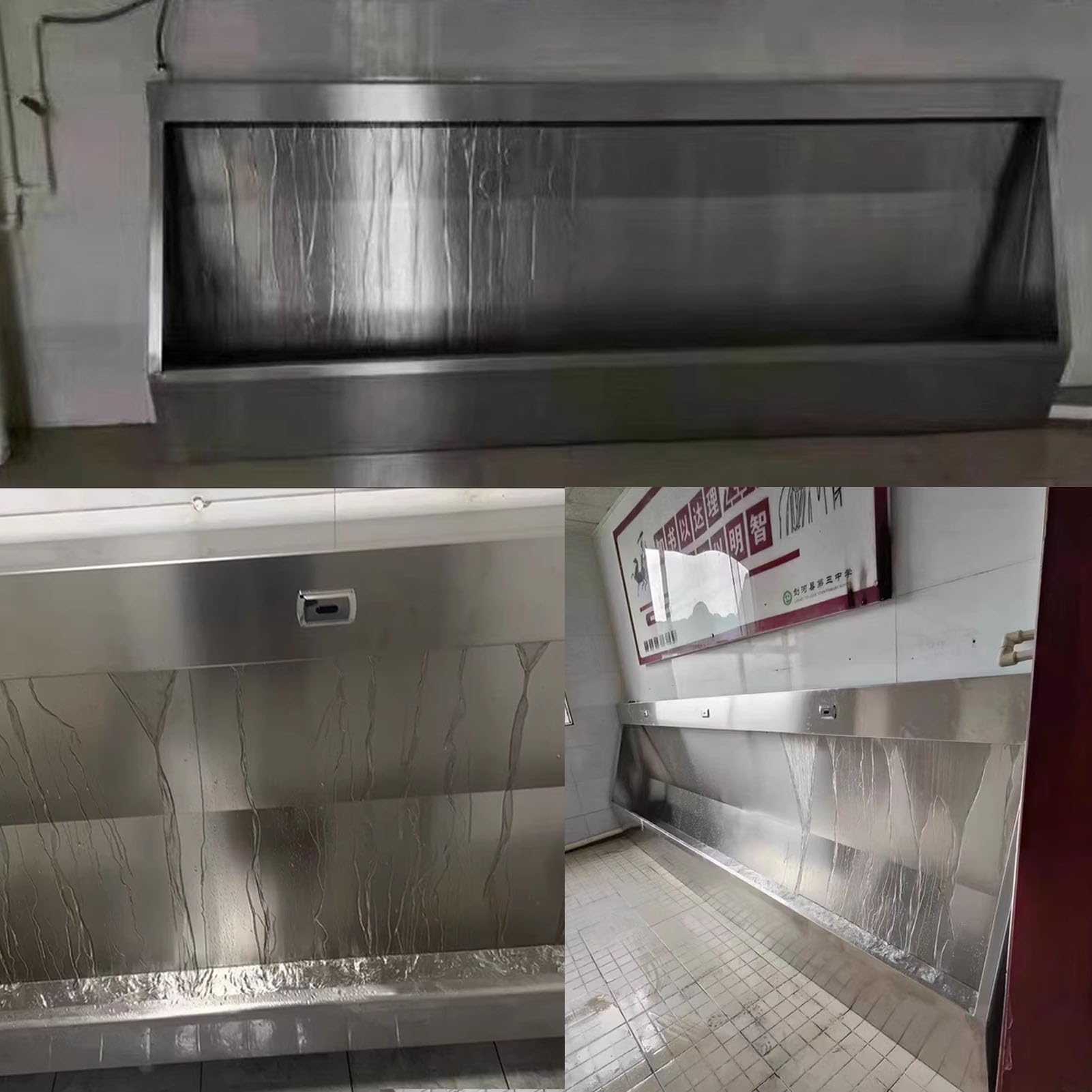 Urinoir mural en acier inoxydable 304 pour homme – Design commercial résistant aux éclaboussures pour les écoles, les bars et les toilettes publiques – & solution hygiénique