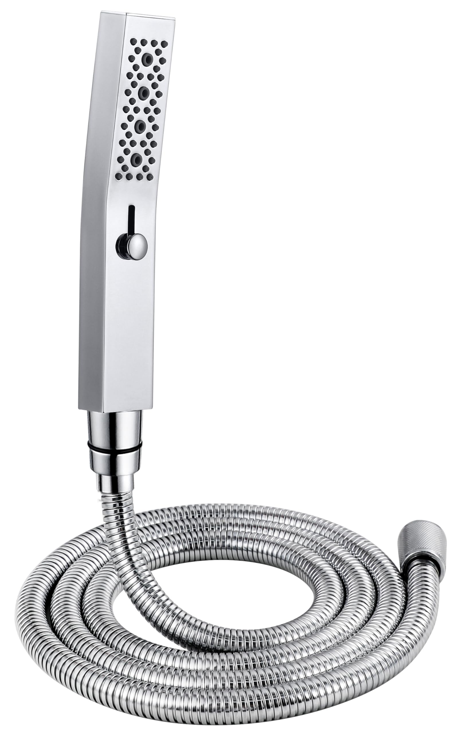 Hardivalue All Metal 2 Function Handheld Shower Head Build-in Massage Mode, with 60 Inch Stainless Steel Shower Hose Extra Long, Slide Adjustment Mode, Chrome