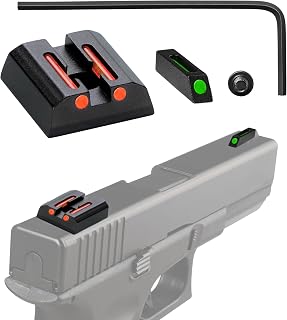 No-Tritium Fiber Optic Red/Green Sights for Taurus G2C, G2S, G3 w/o,PT111 G2, PT140 G2, 709, 740, TX22 Taurus G2C Sights for Pistol Handguns with Allen Wrench - TFFUAM