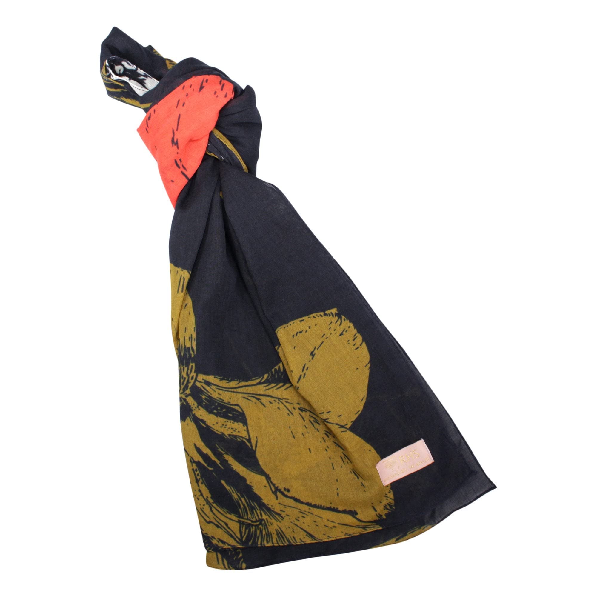 Écharpe en coton Shruti isolante et respirante motif floral iris pour un confort doux
