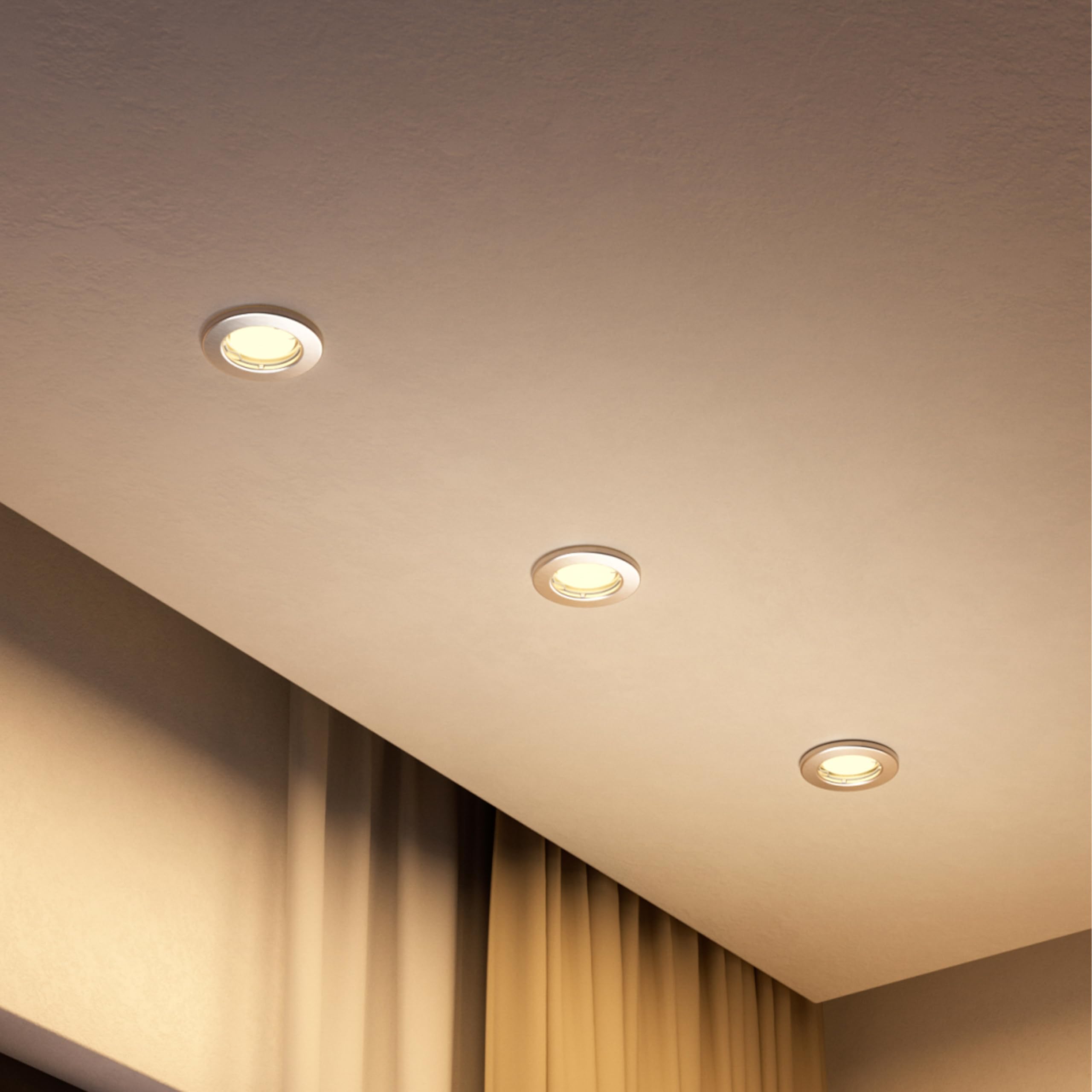Philips Hue Peridot - 3 Focos Empotrables (Níquel) - Cálida/Fría