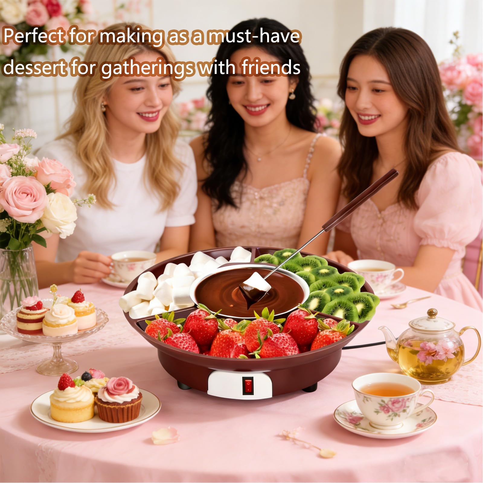 Máquina Eléctrica para Hacer Fondue De Chocolate, Mini Olla para Fondue