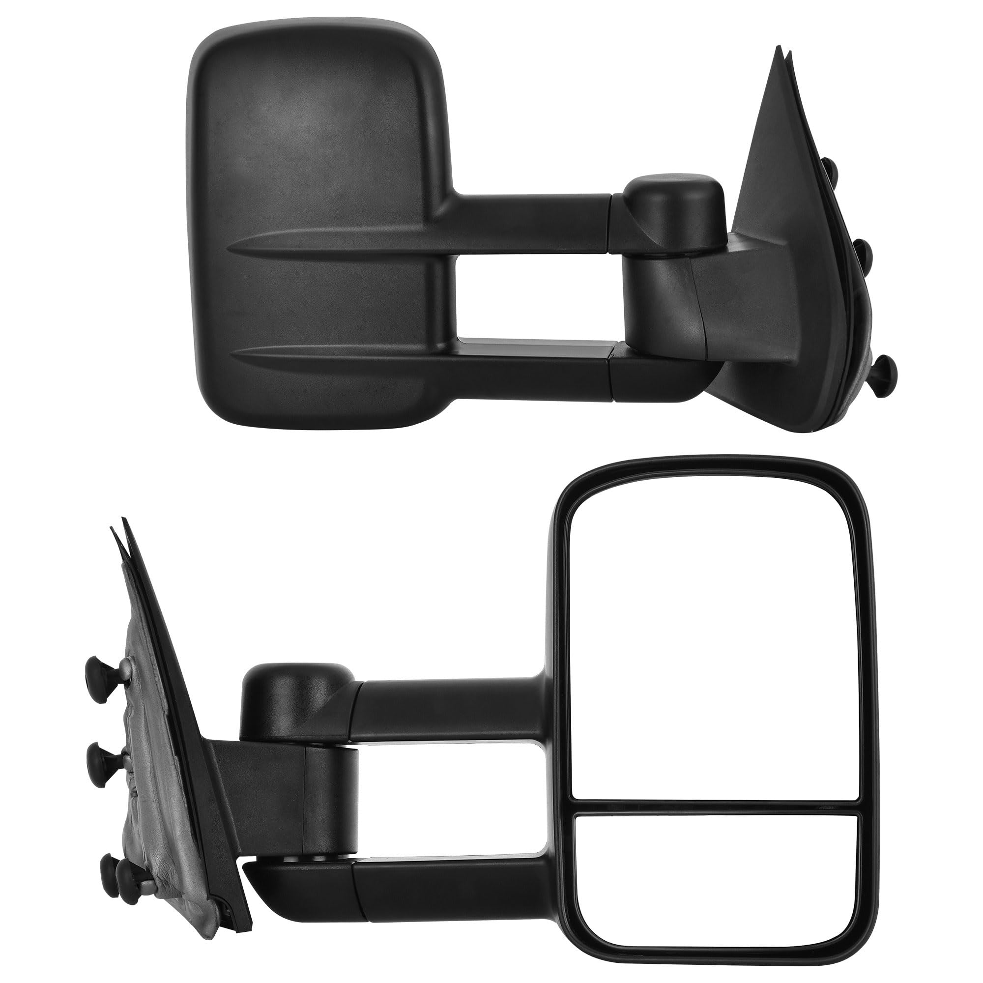 YITAMOTOR Tow Mirrors Compatible with 2014-2018 Silverado Sierra 1500, 2015-2018 Silverado Sierra 2500 HD/3500 HD Left Driver+Right Passenger Side Mirrors with Manual Adjusted Telescoping Foldable
