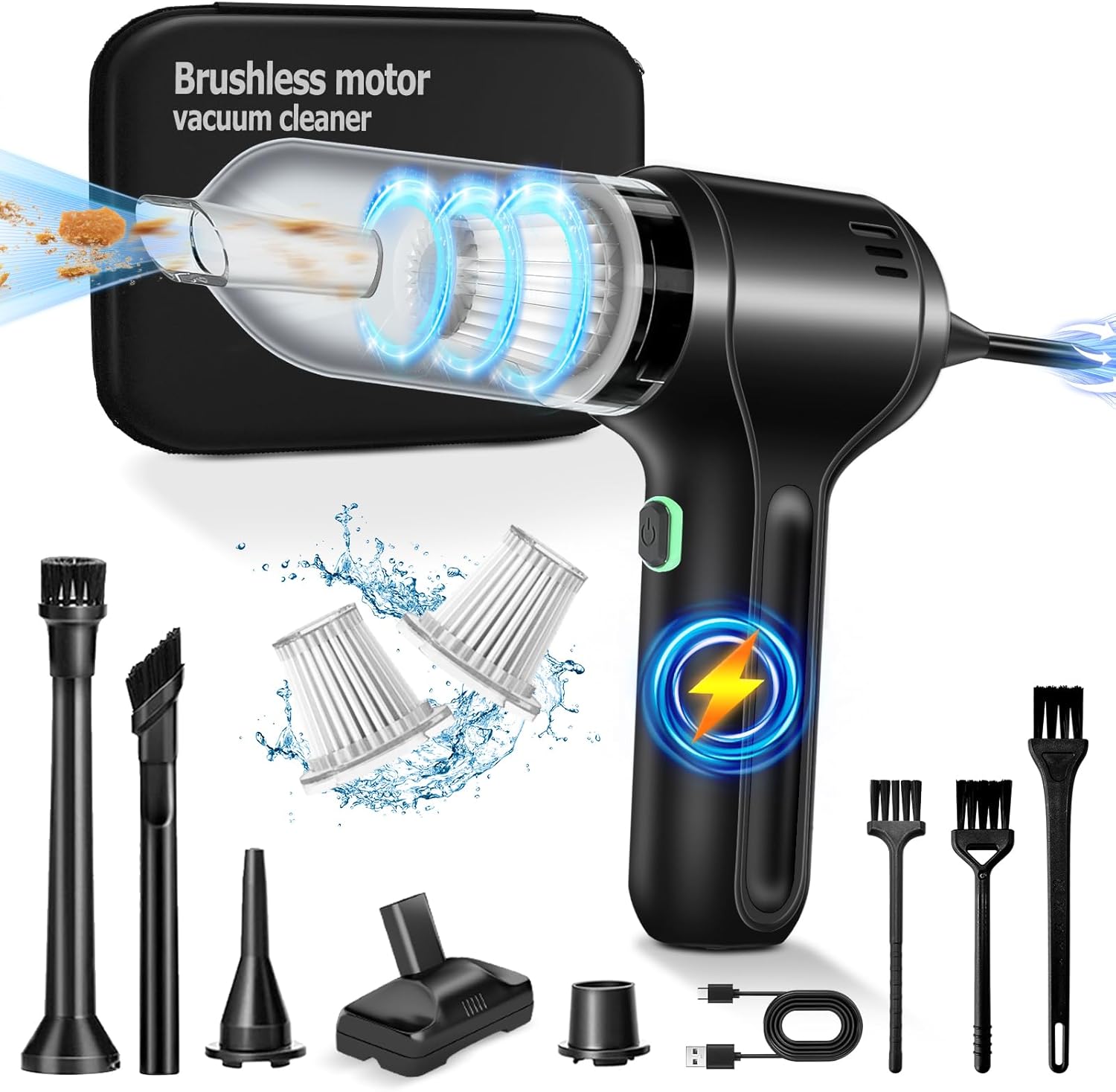 WOTOU Cordless Car Vacuum Cleaner Rechargeable 18000PA 3