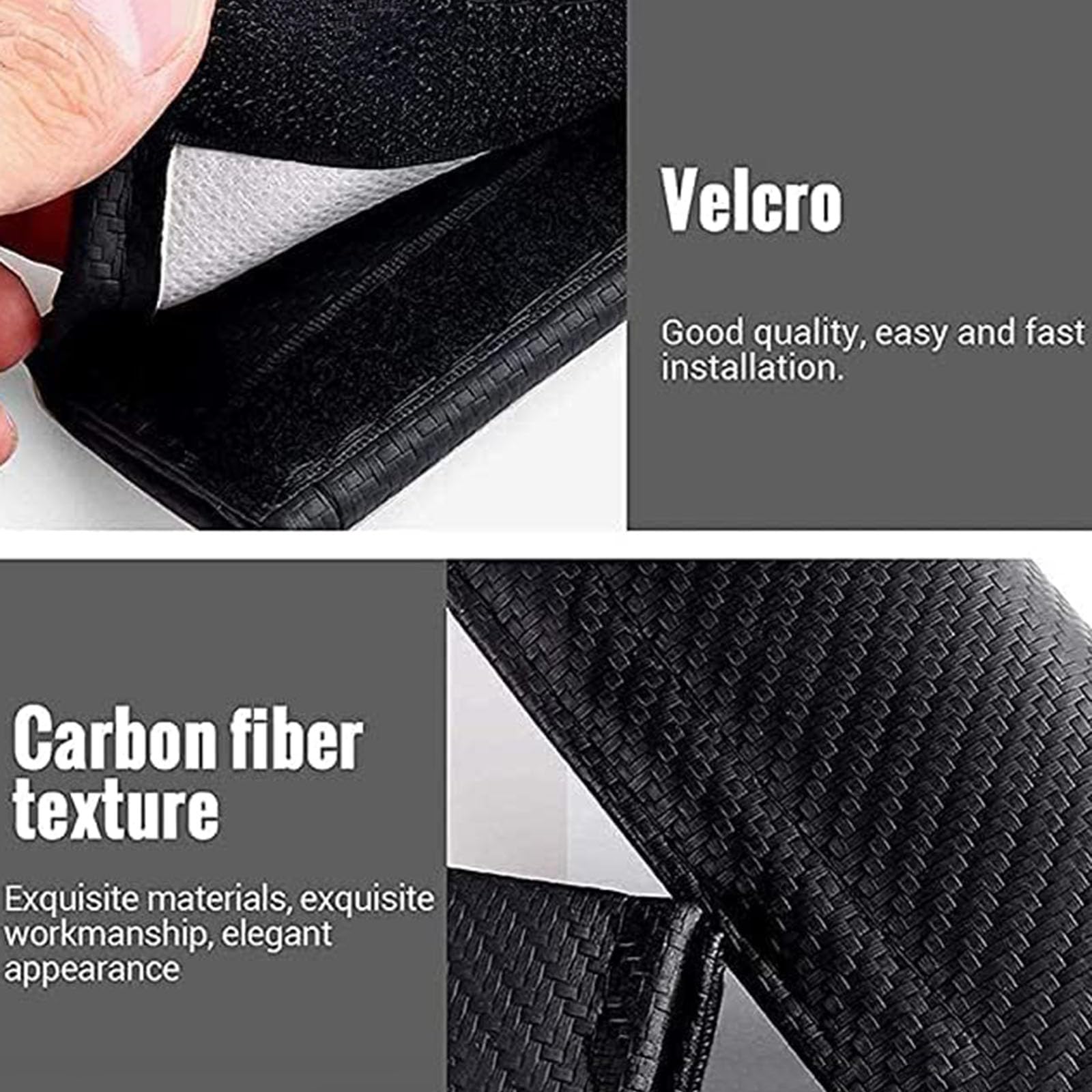 Imbottiture Cintura Di Sicurezza Per Fiat 500 - 2 Pezzi In Fibra Di Carbonio - Foto 3