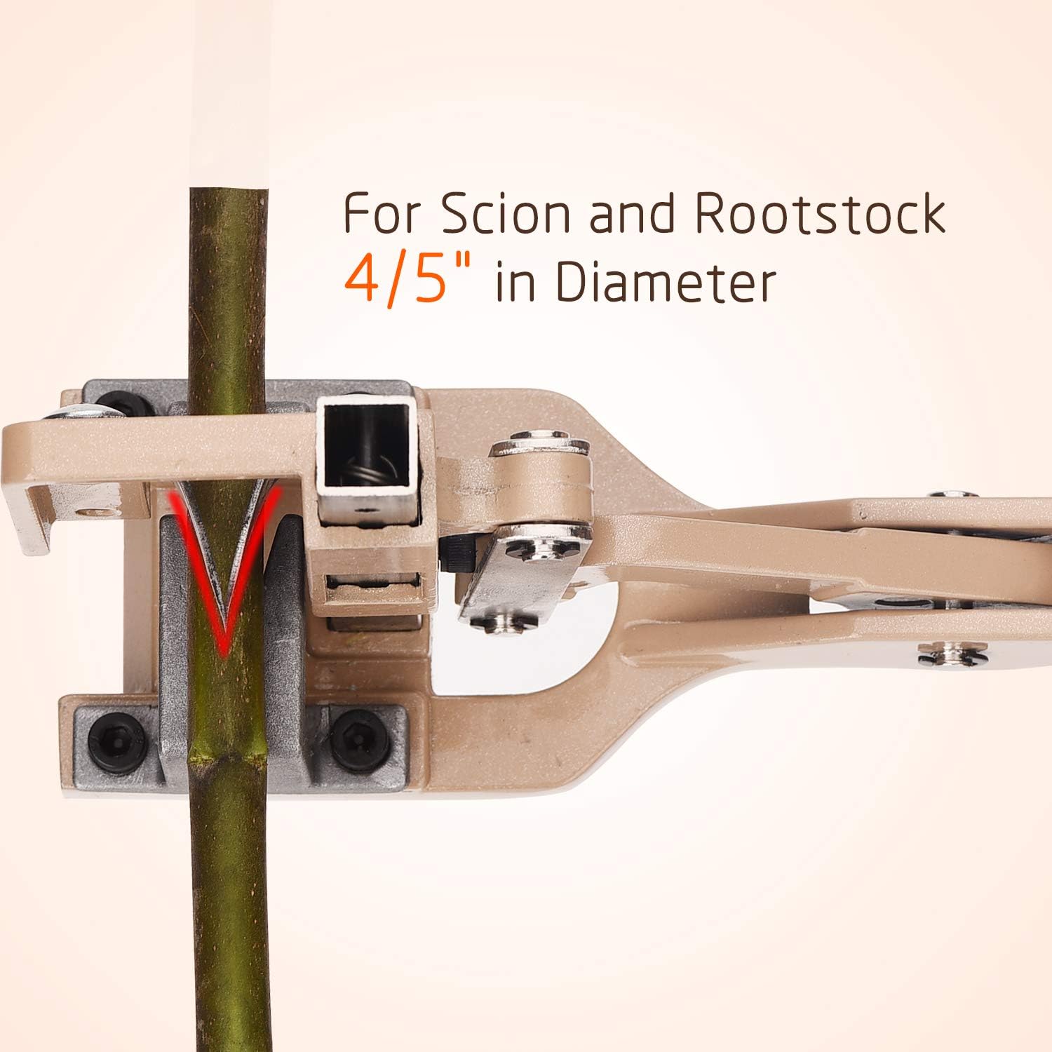 FUNTECK V-Cut Grafting Tool for Large Branches Full Metal Body with SK5 Blade Ideal for Fruit Tree Grafting