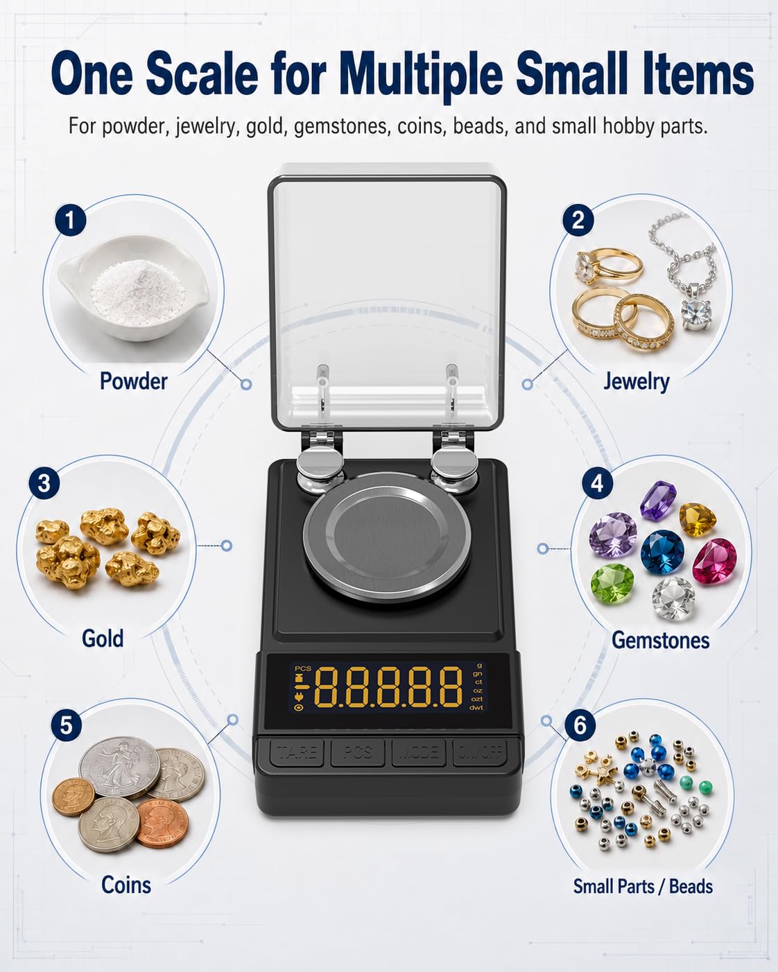 Digital Milligram Scale - 50g Precision -5 Digital Milligram Scale - 50g Precision -5