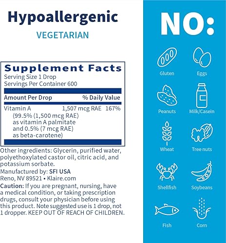 Miniatura 7 de Klaire Labs Ther-Biotic - Probiótico simbiótico (30 cápsulas) y líquido micelizado de vitamina A (1 onza600 porciones) paquete de 5000 UI, salud
