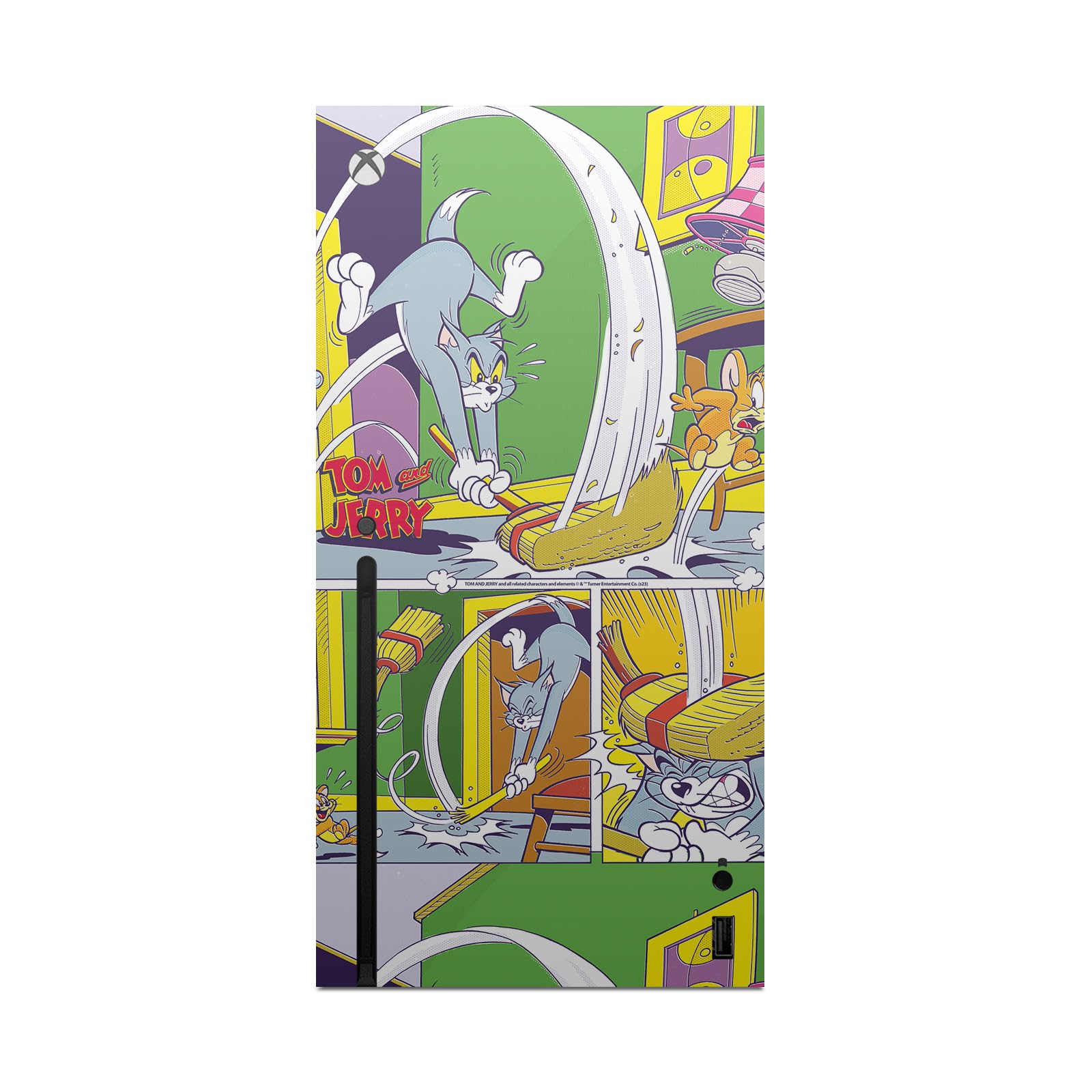 Head Case Designs sous Licence Officielle Tom and Jerry Course en Salle Graphismes Vinyle Autocollant De Jeu Peau Autocollant Couverture Compatible avec Xbox Series X Console