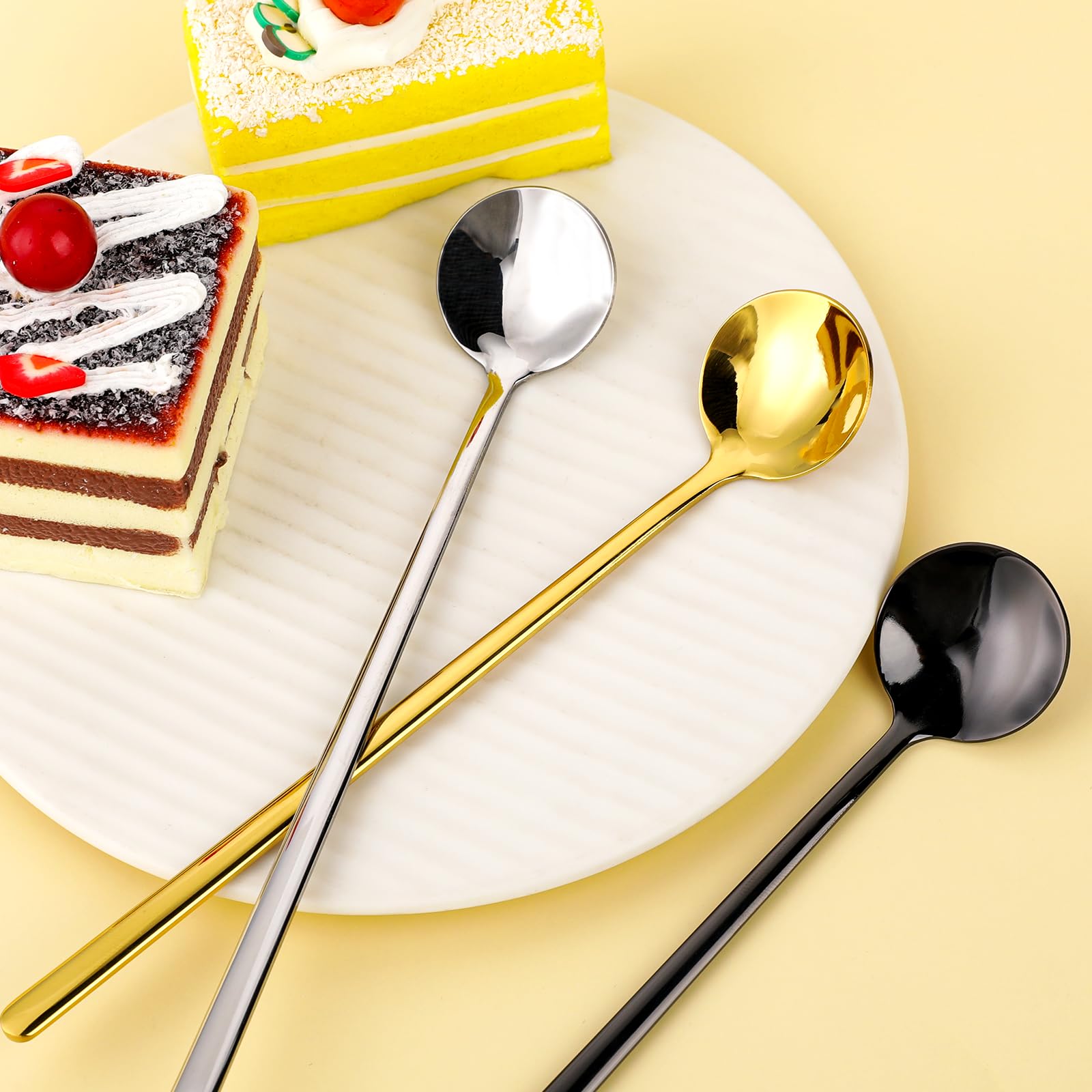 Set Di 6 Cucchiaini Da Caffè In Acciaio Inox - Finitura Oro Opaco, 11.9 Cm, Lavabili In Lavastoviglie - Foto 3