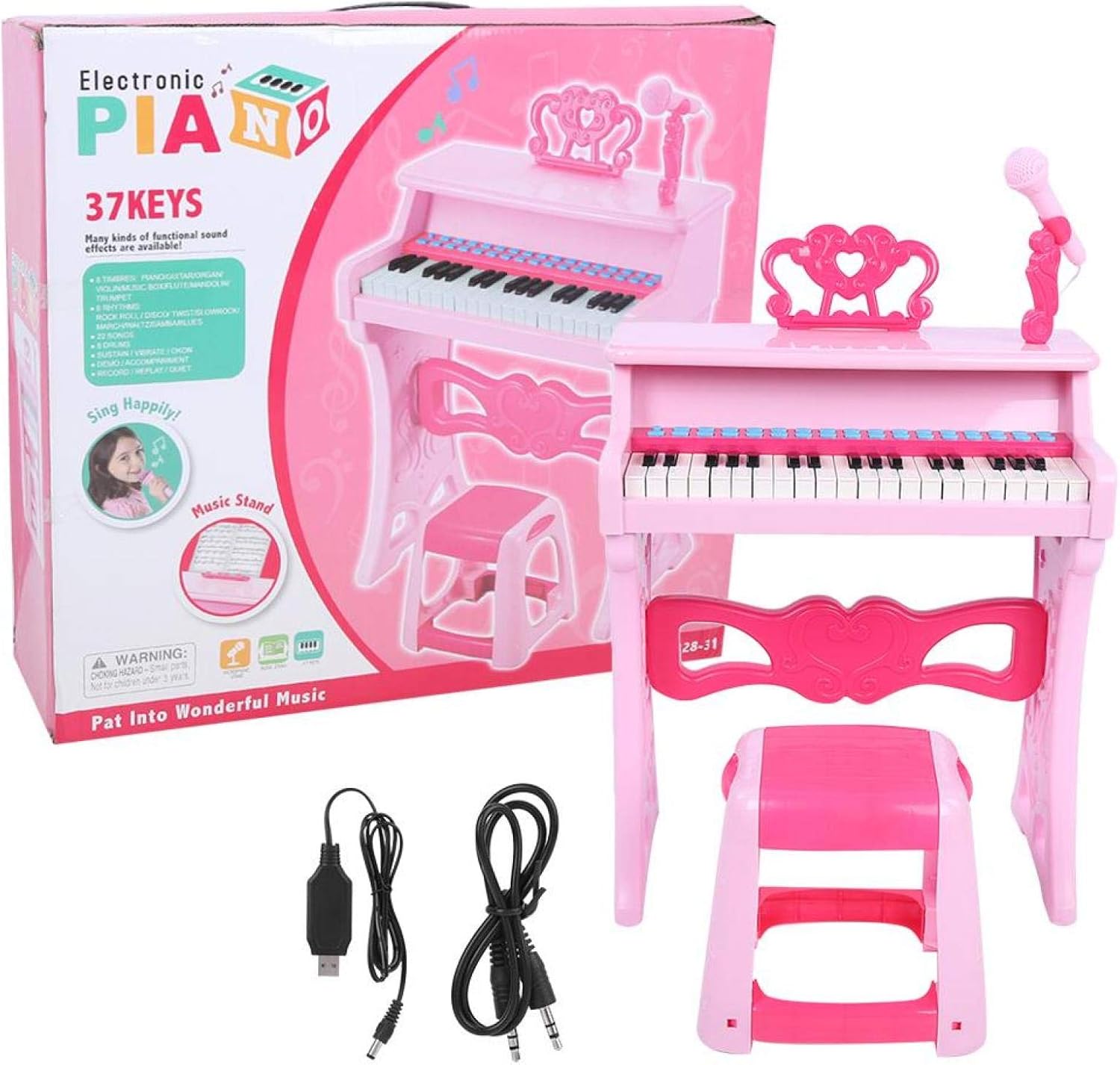 ピアノ学習玩具 ミュージカルピアノ玩具 子供用赤ちゃん Upgraded Stereo Piano Pink Faz Co Zm
