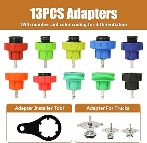 Miniatura 9 de Yonligonju Probador universal de presión de radiador de 28 piezas, kit de probador de presión de refrigerante de vehículos para sistema de