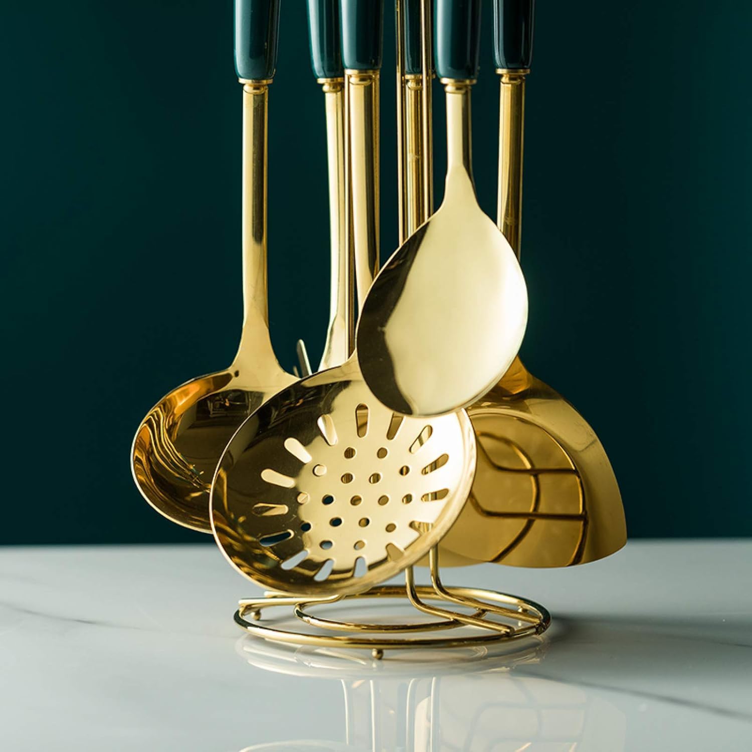 Set di Utensili da Cucina, Set di Utensili da Cucina 7 Pezzi di Pentole Utensili da Cucina in Acciaio Inossidabile Utensili da Cucina