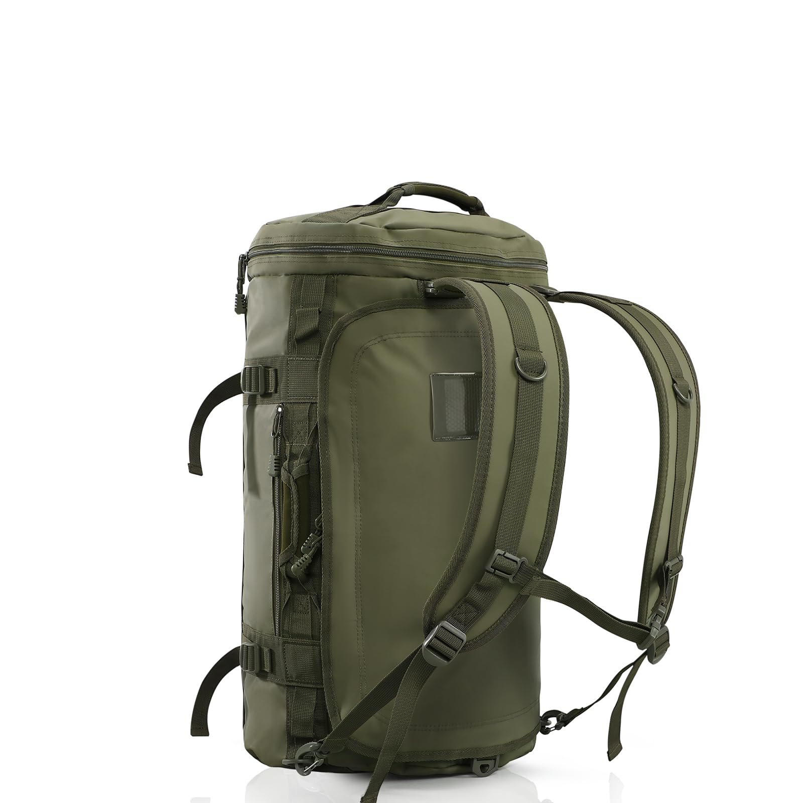 Haimont Duffel Backpack for Men, 45L Convertible Travel Duffle Bags with Shoes Compartment, Heavy Duty and Water-resistant, Camping, Overnight, Army Green