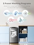 Comfee Portable Washing Machine, 0.9 cu.ft Compact Washer With LED Display, 5 Wash Cycles, 2 Built-in Rollers, Space Saving Full-Automatic Washer