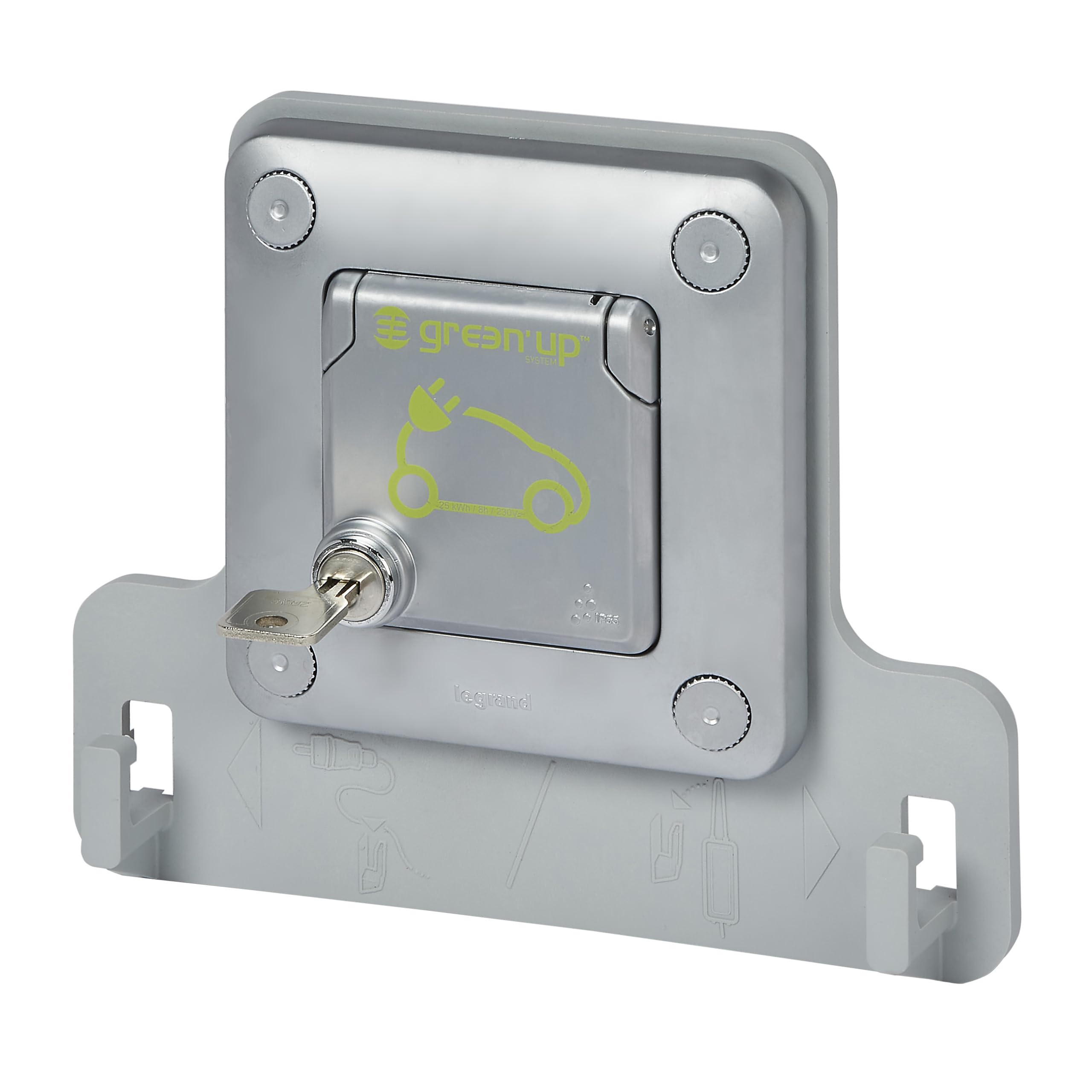 Prise d'encastrement pour véhicule électrique Legrand 077857 2P + TT Vert UP 3,2 kVA