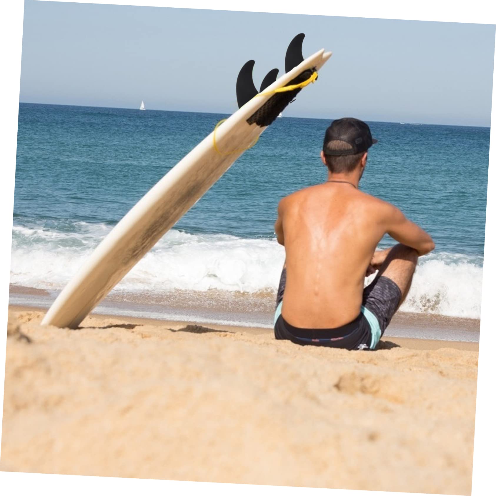 Aleta de Tabla de Surf de Nailon Clip, Paquete de 3 | Diseño Reforzado, para Surfboard, Negro, Cerrados y Rápidos, Sujeción Estable, Uso Deportivo