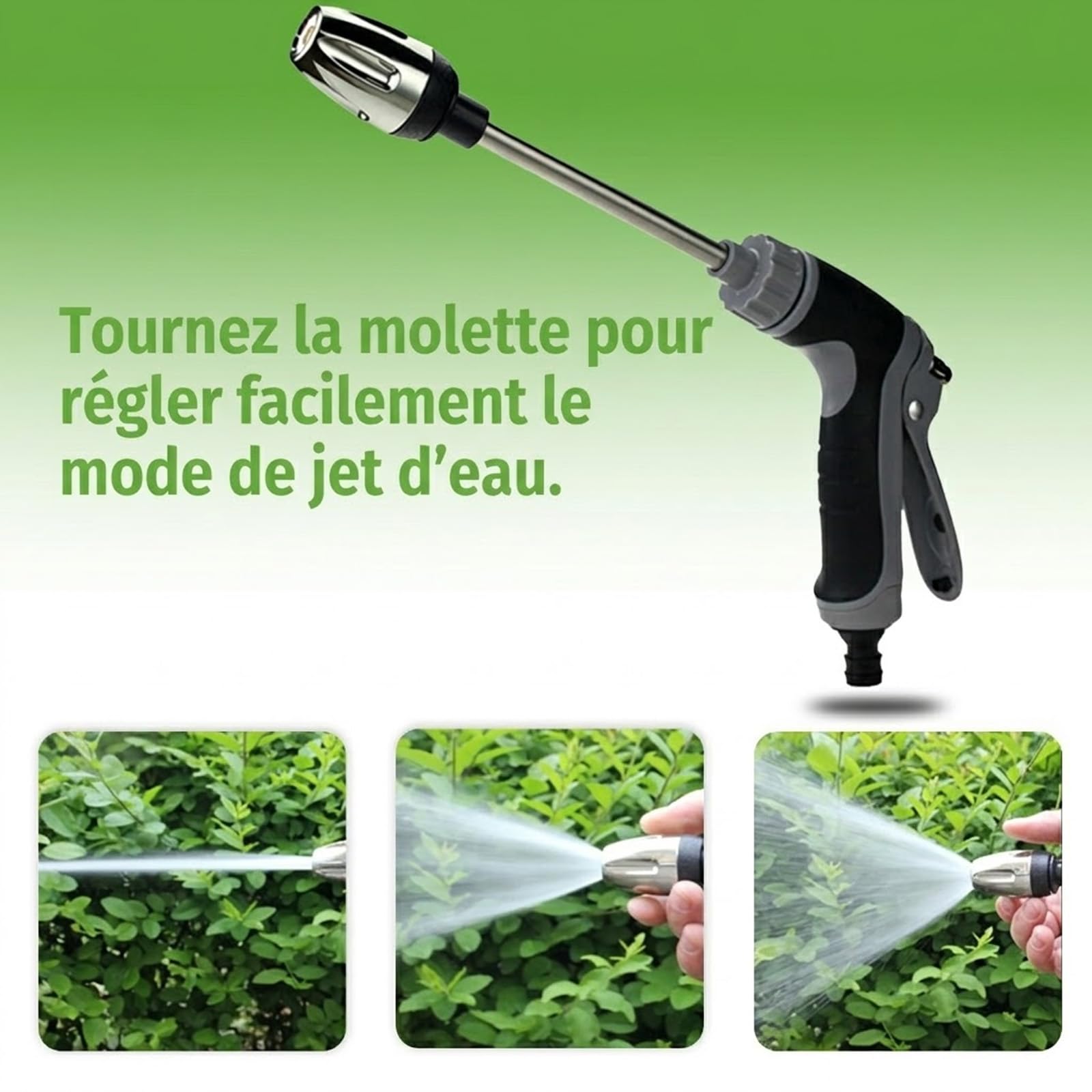 Jetterix Haute Pression, Jetteryx Pistolet Nettoyeur Haute Pression, Équipé D'une Buse Universelle, Il Convient À De Multiples Usages : Jardin, Terrasse, Voiture