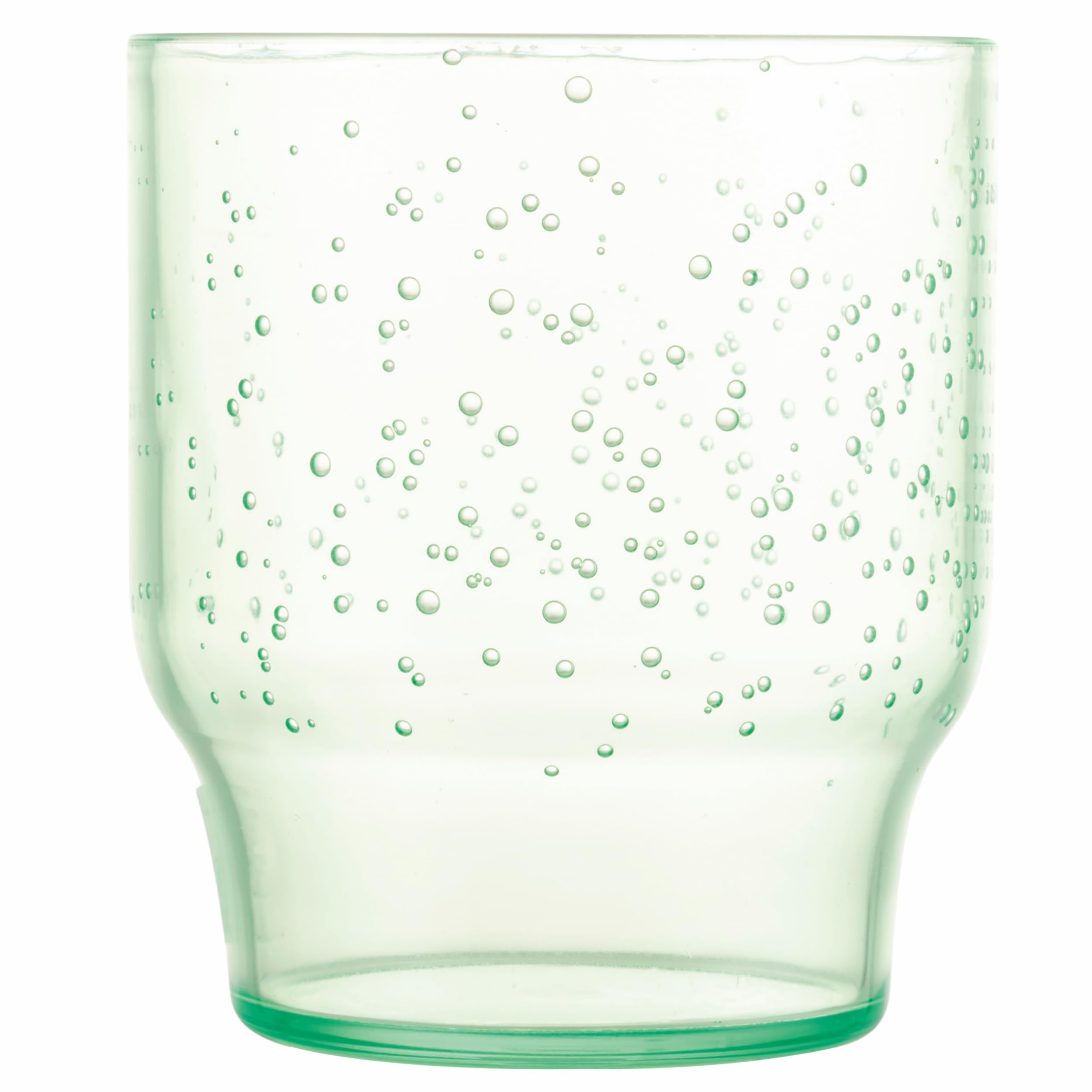 Villa d'Este Home Tivoli 1996 Juego de 6 vasos de agua de 325 ml con burbujas de color verde claro, de plástico MS, Cactus Bubble, único