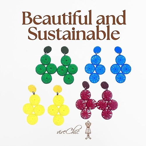 Miniatura 2 de Handmade Upcycled Magic Drop Crochet Earrings - Made of Recycled Plastic Caps - Eco-friendly Sustainable Handcrafted Jewelry - Exclusive and Unique