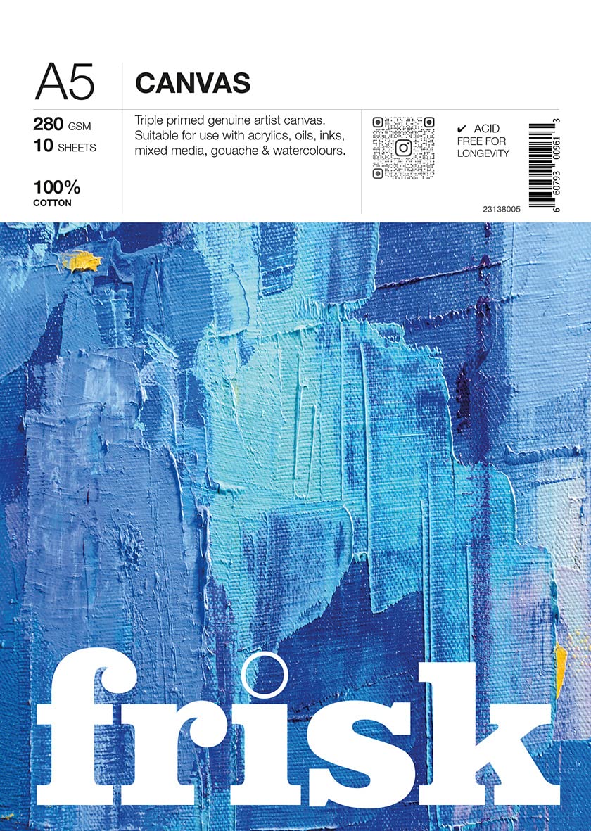Frisk White Canvas Pad 280Gsm 10Sheets A5 23138005