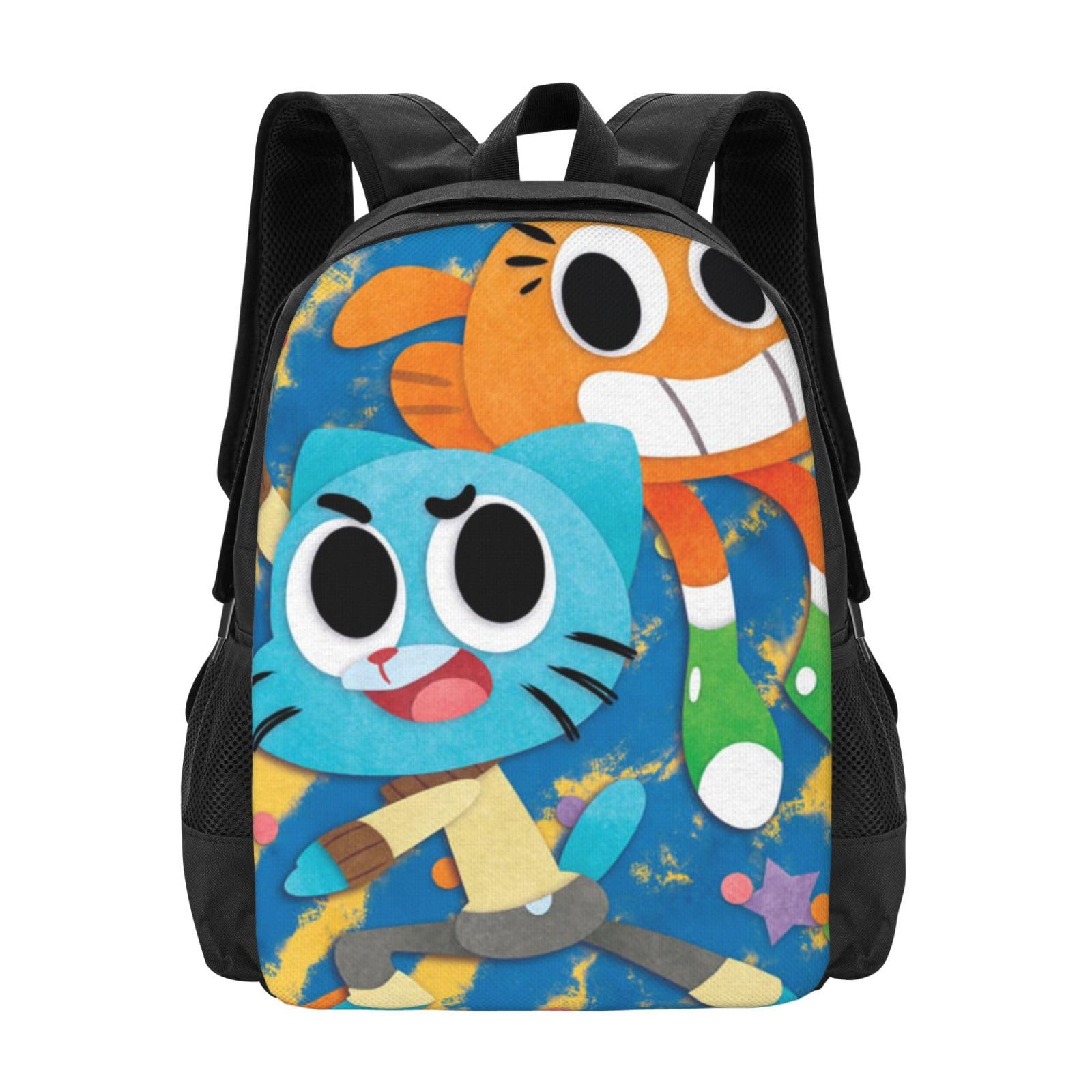 Wcguokj Unisex Cartoon Backpack-8 The Amazing Anime World Of Gumball Backpack Cartoon Schoolbag Casual Travel Daypack Lightweight