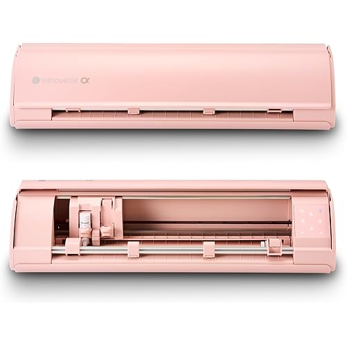 Silhouette CAMEO5α (Alpha) Smart Cutting Machine - Includes Studio Software, AutoBlade, Sketch Pens Adapter, Cutting Mat, 100 Designs, with ES Mat Compatibility (Matte Pink)