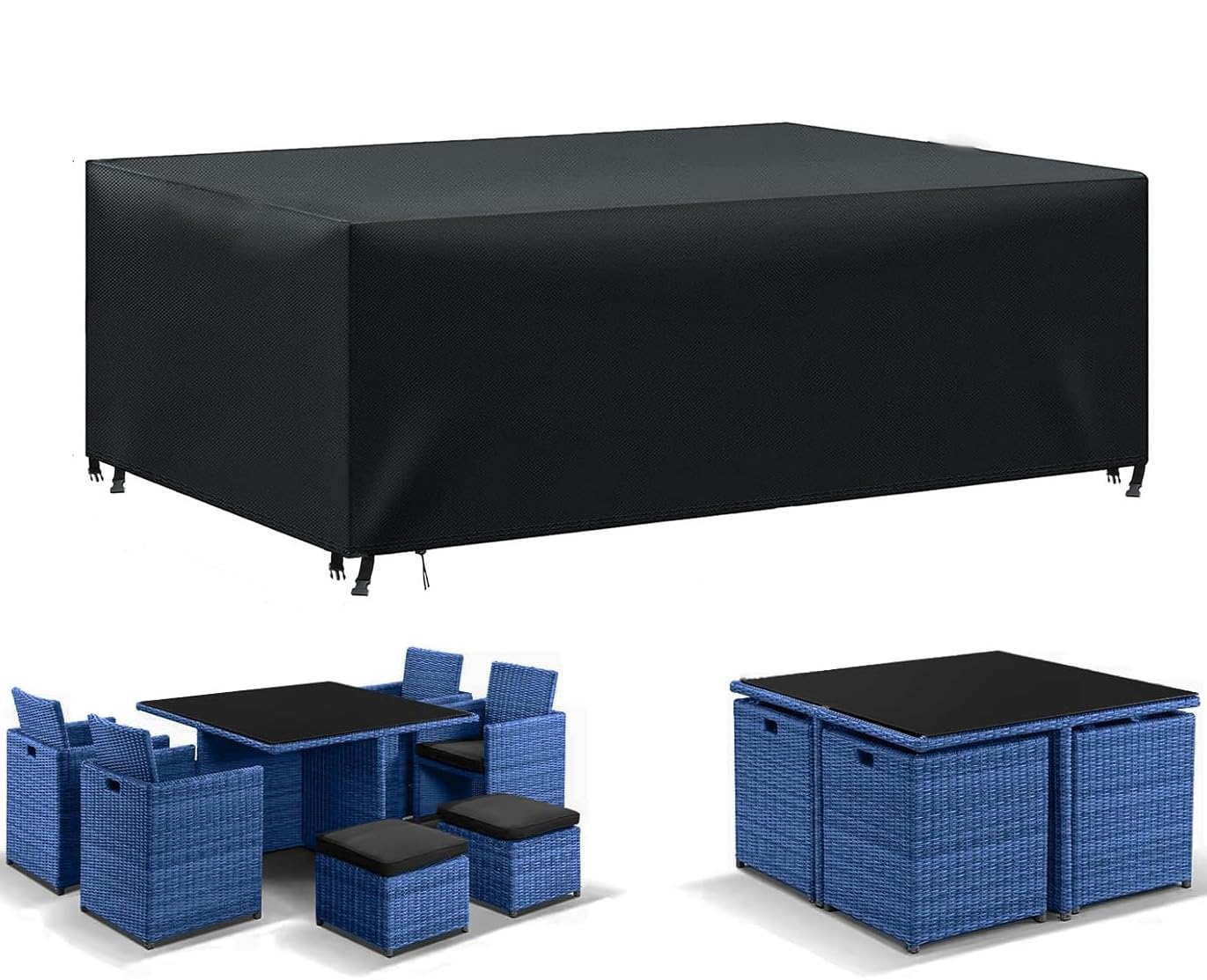 ZCJBRY Garden Furniture Cover 30x18x18inch/LxWxH/75x45x45cm Waterproof, Rainproof, Snowproof, dustproof, Outdoor Sofa, Table and Chair Furniture